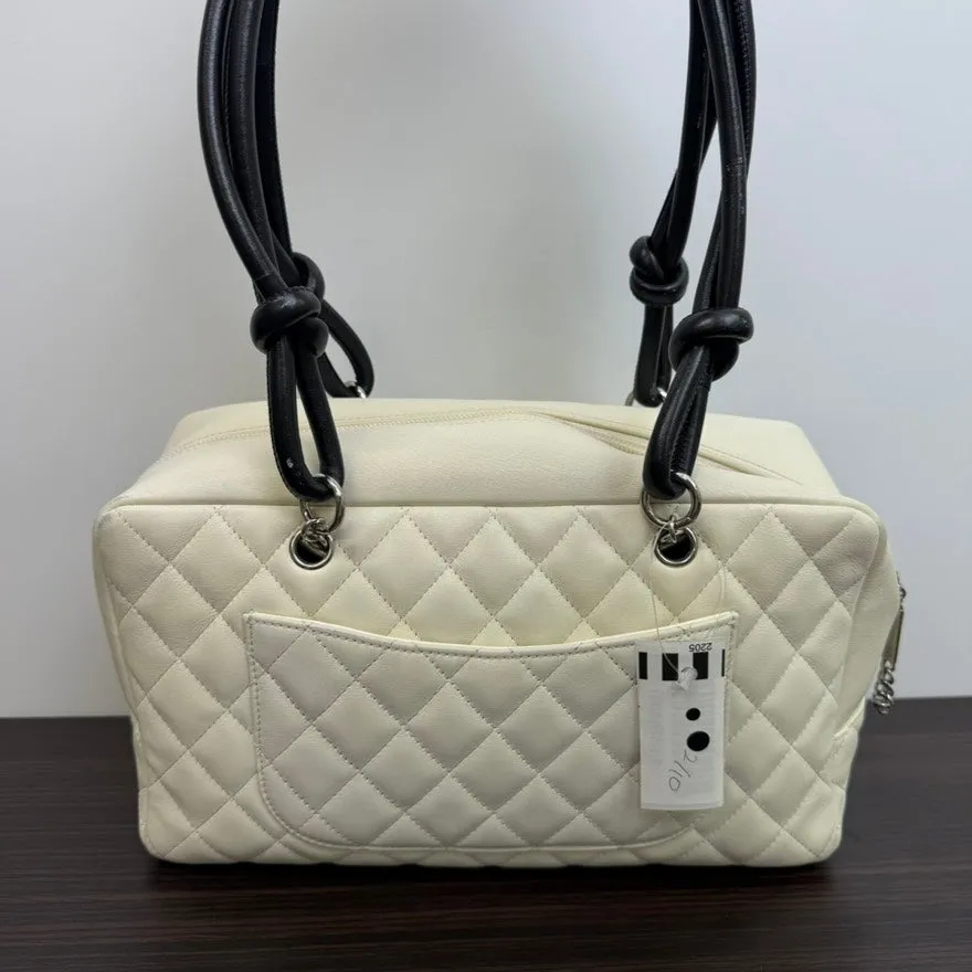 Chanel Cambon Calfskin Shoulder Bag Ivory Shoulder Bag LB109220