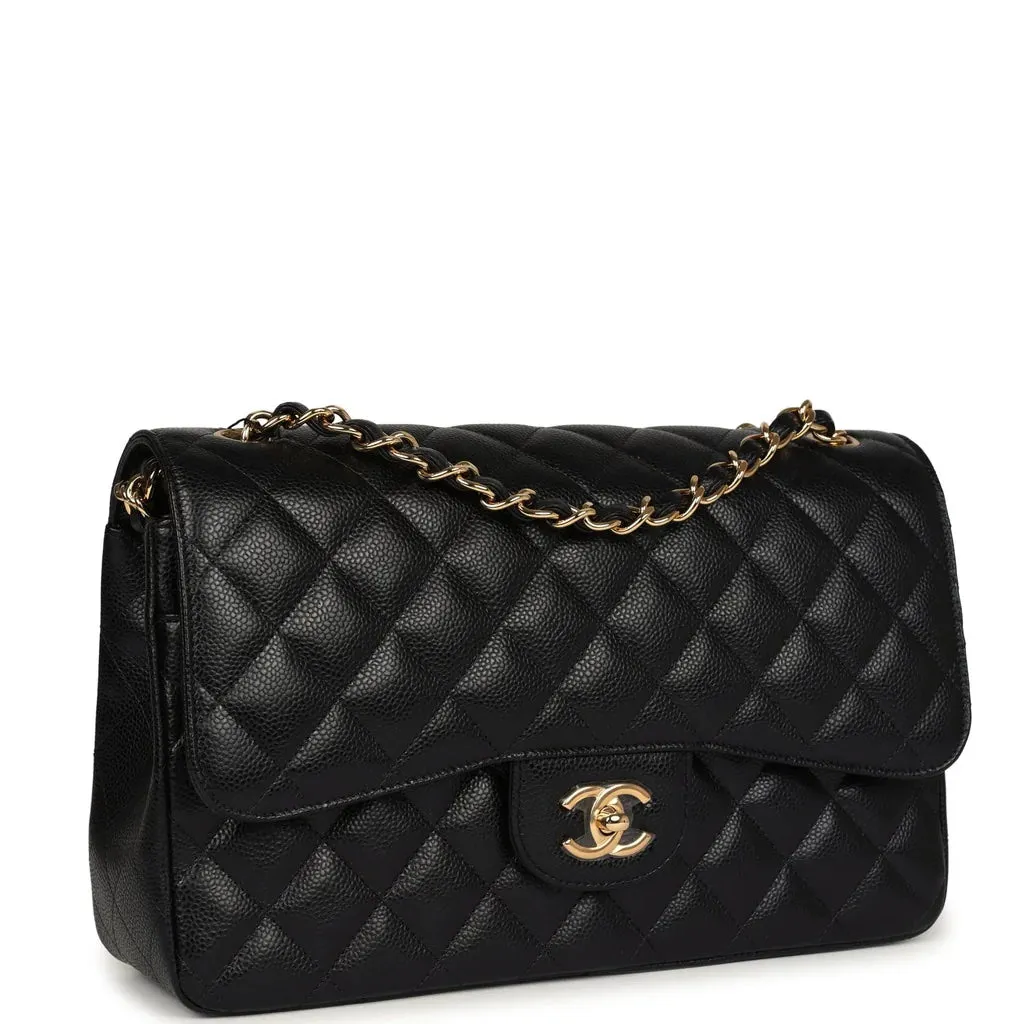 CHANEL CAVIAR QUILTED CLASSIC JUMBO DOUBLE FLAP BAG