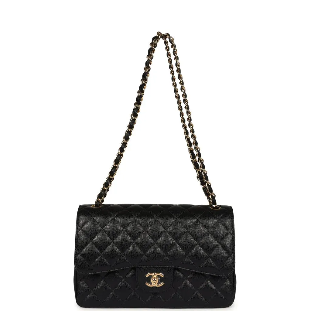 CHANEL CAVIAR QUILTED CLASSIC JUMBO DOUBLE FLAP BAG