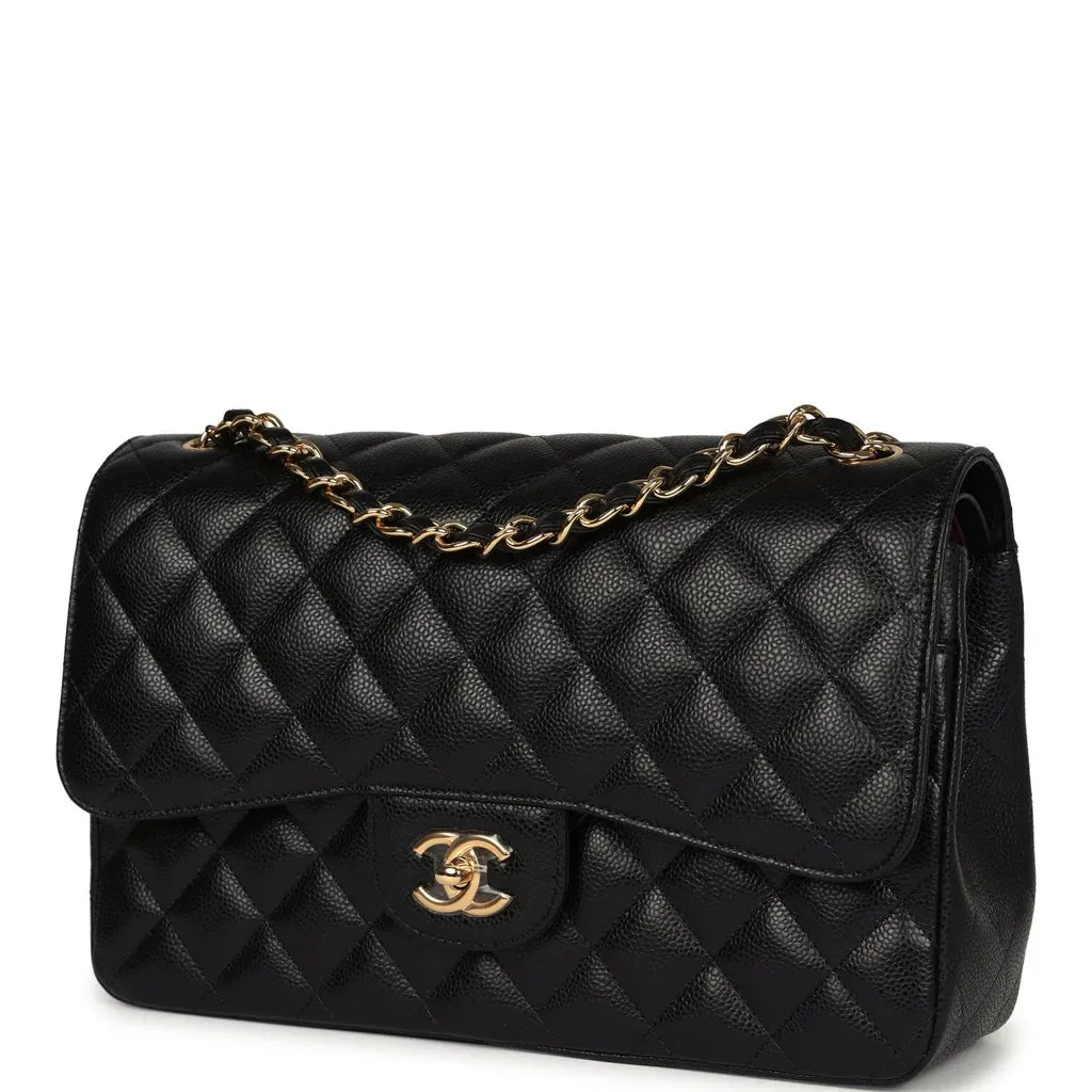 CHANEL CAVIAR QUILTED CLASSIC JUMBO DOUBLE FLAP BAG