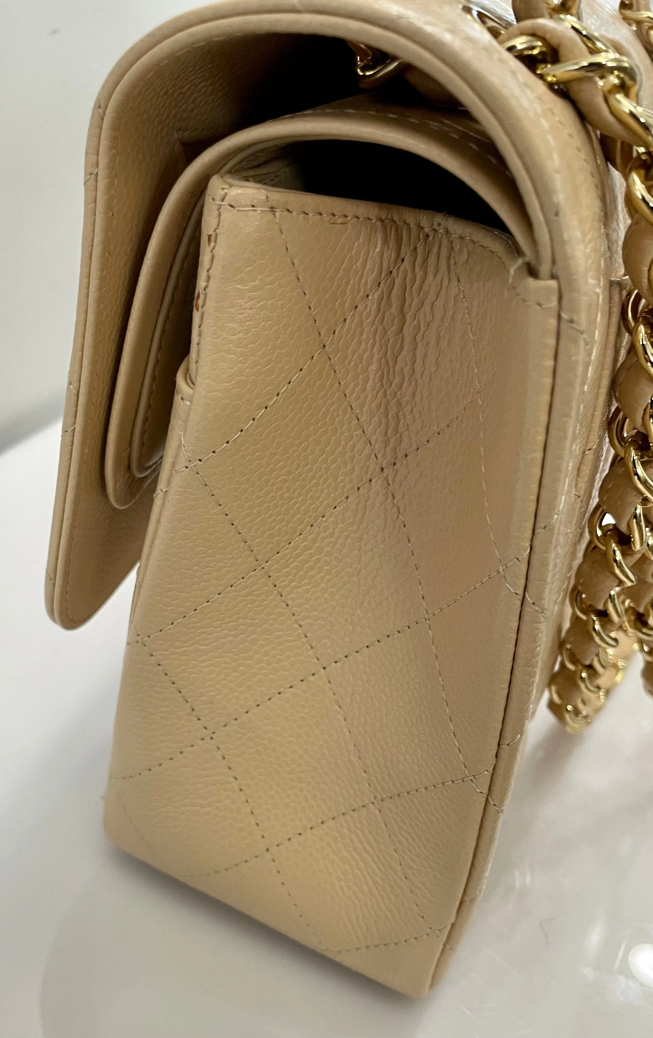 CHANEL CAVIAR QUILTED JUMBO DOUBLE FLAP SHOULDER BAG