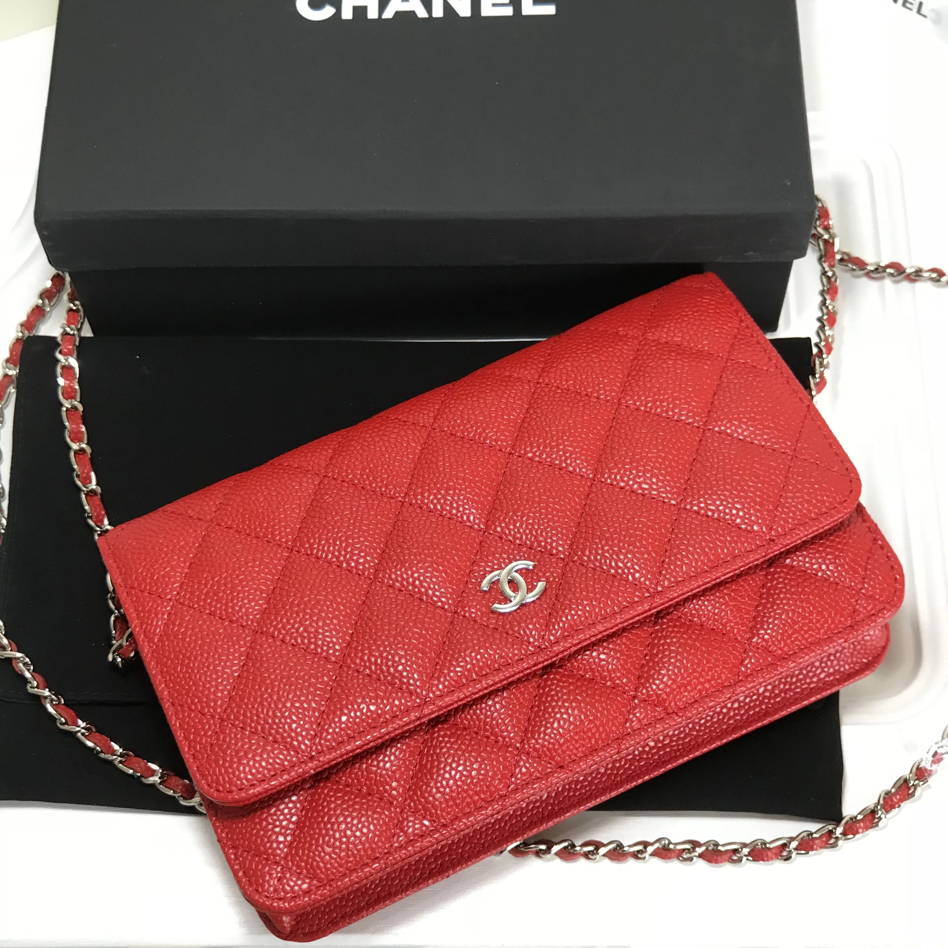 CHANEL CAVIAR QUILTED LEATHER WOC