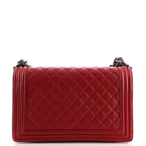 CHANEL CAVIAR QUILTED NEW MEDIUM BOY FLAP BAG