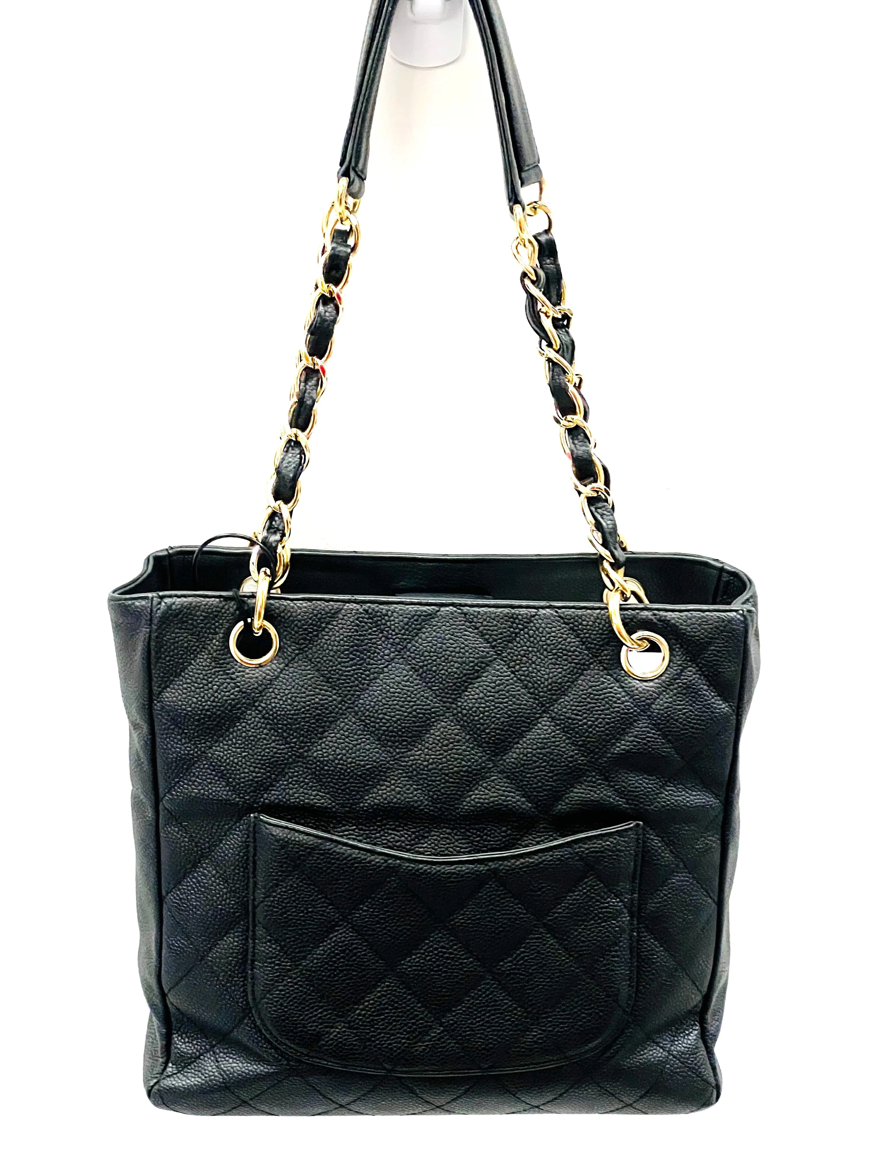 CHANEL CAVIAR QUILTED PETIT SHOPPING TOTE PST
