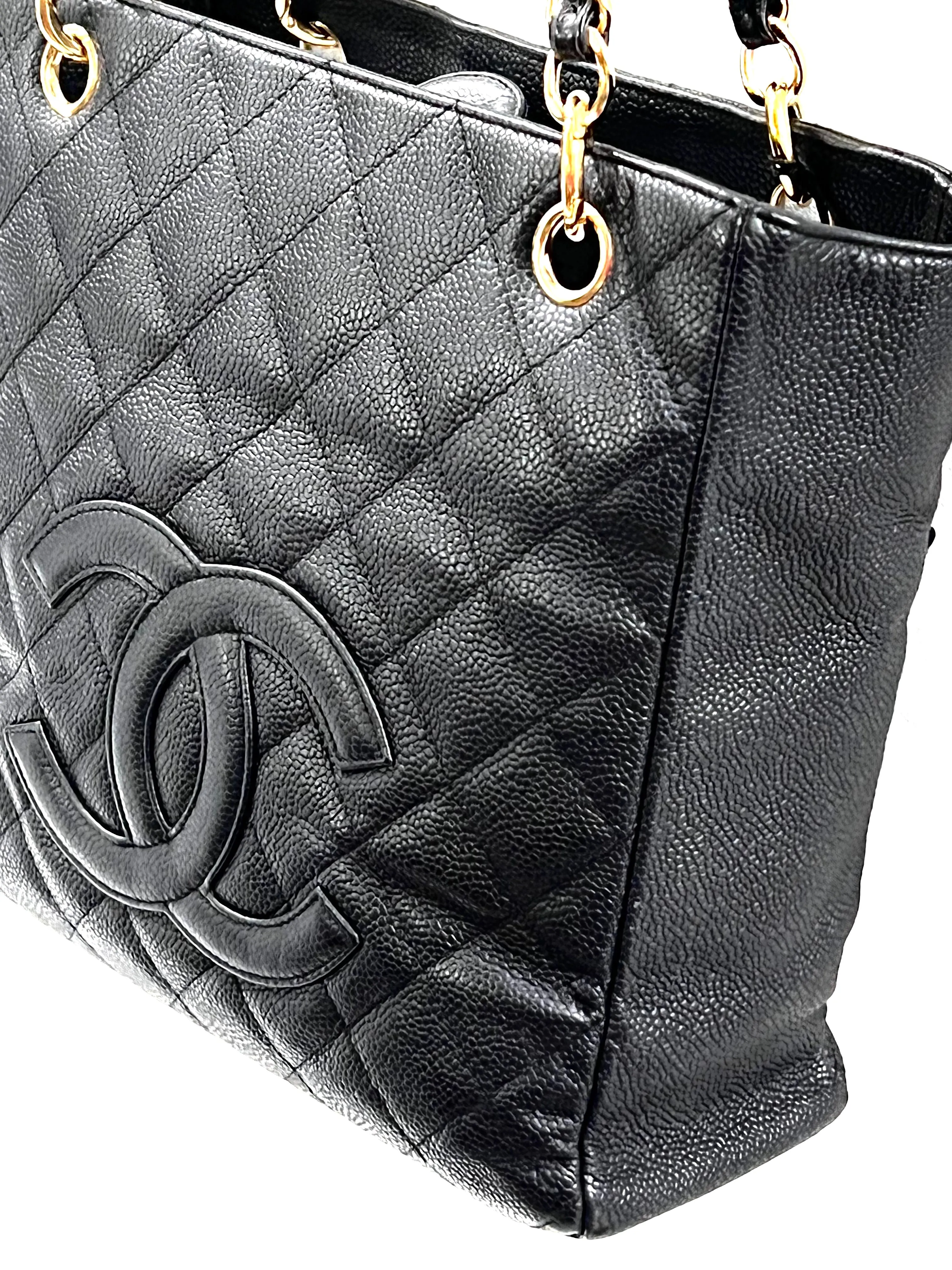 CHANEL CAVIAR QUILTED PETIT SHOPPING TOTE PST