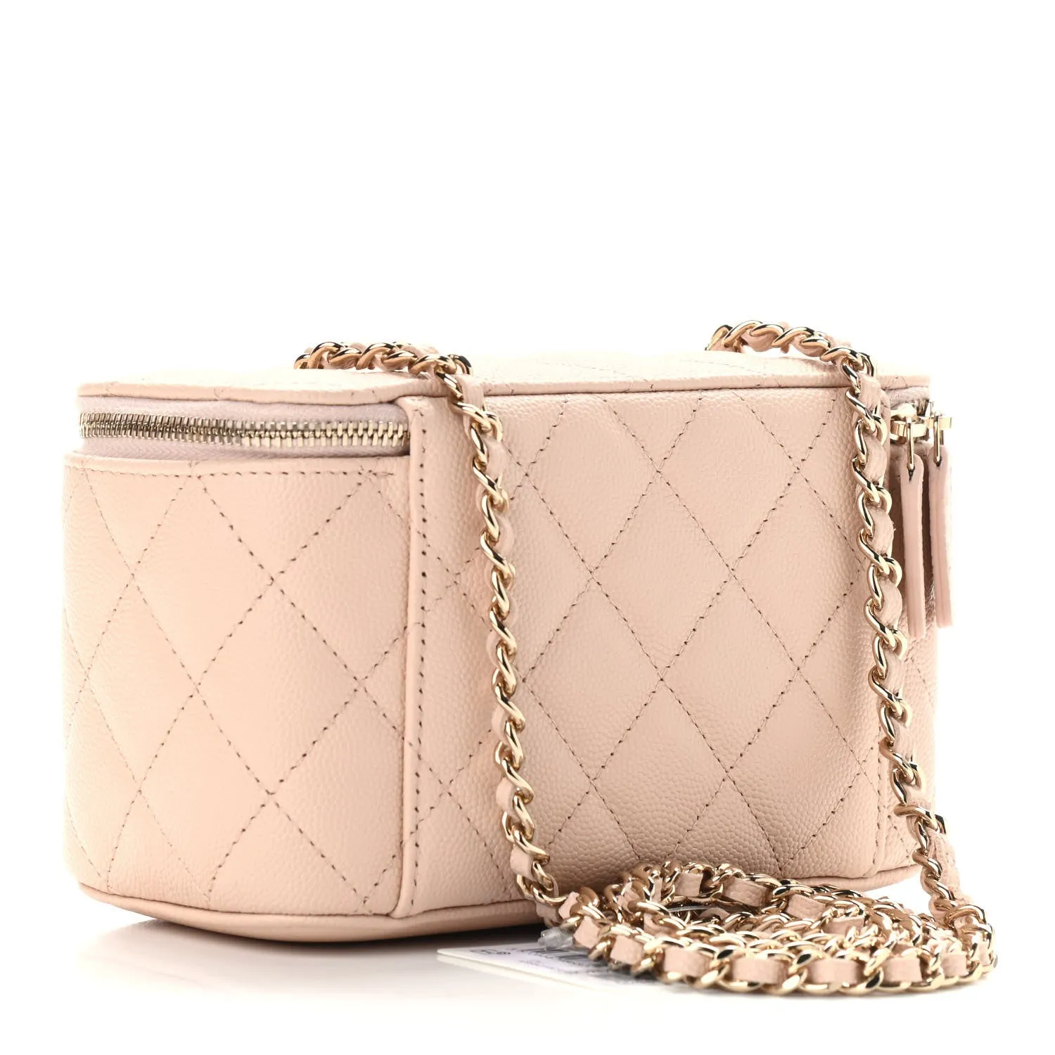 CHANEL CAVIAR QUILTED SMALL VANITY CASE WITH CHAIN