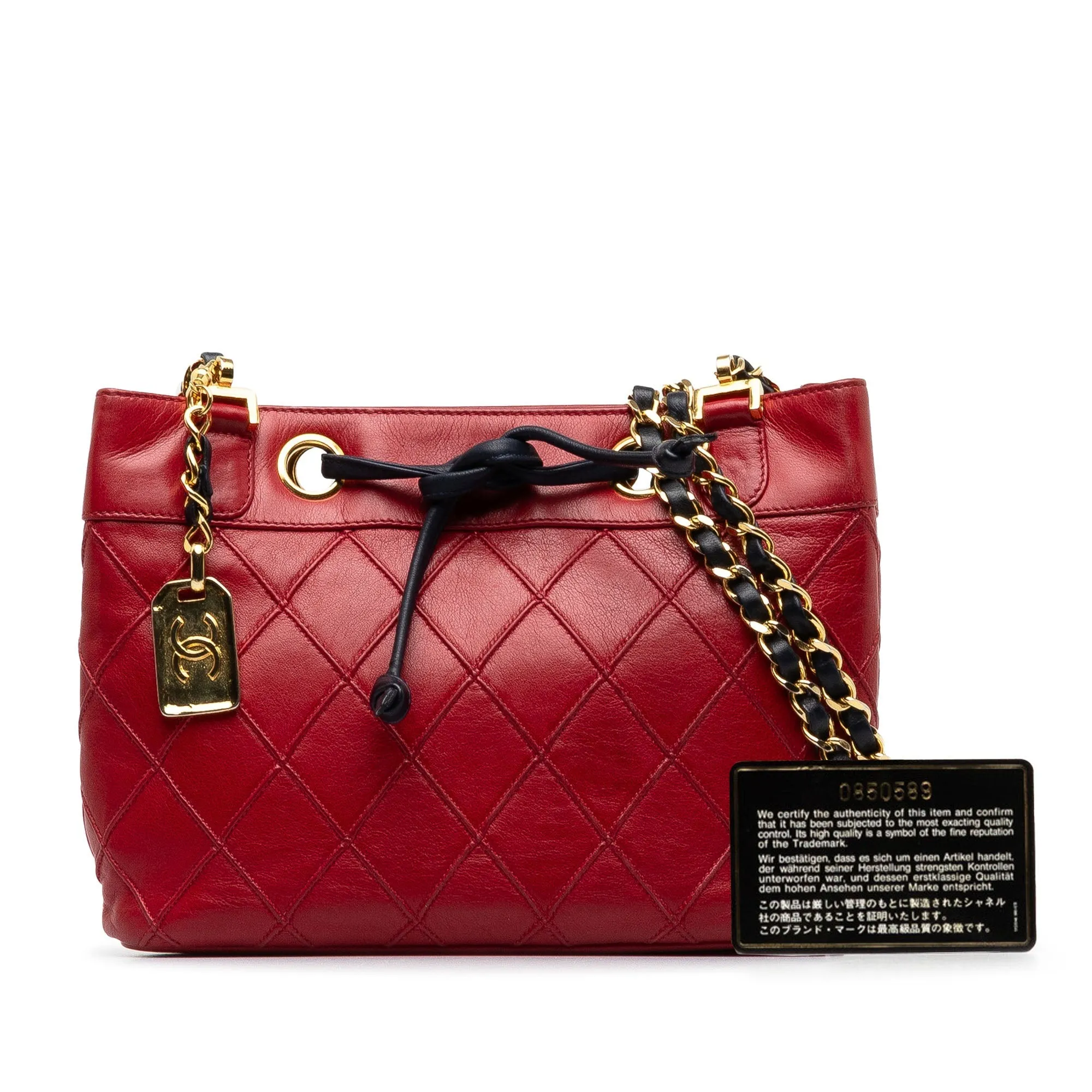 Chanel CC Bicolor Lambskin Shoulder Bag