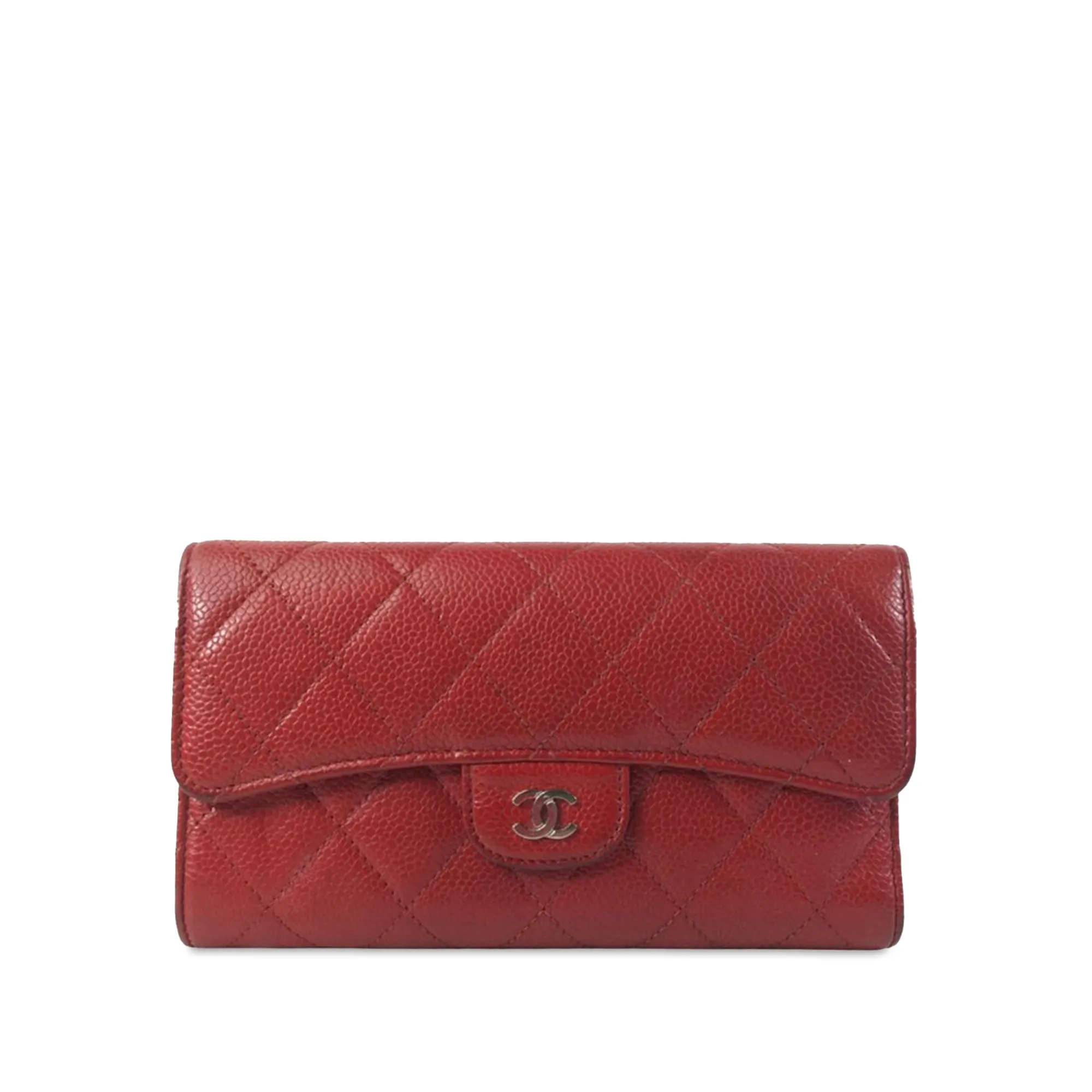 Chanel CC Caviar Trifold Wallet Long Wallets