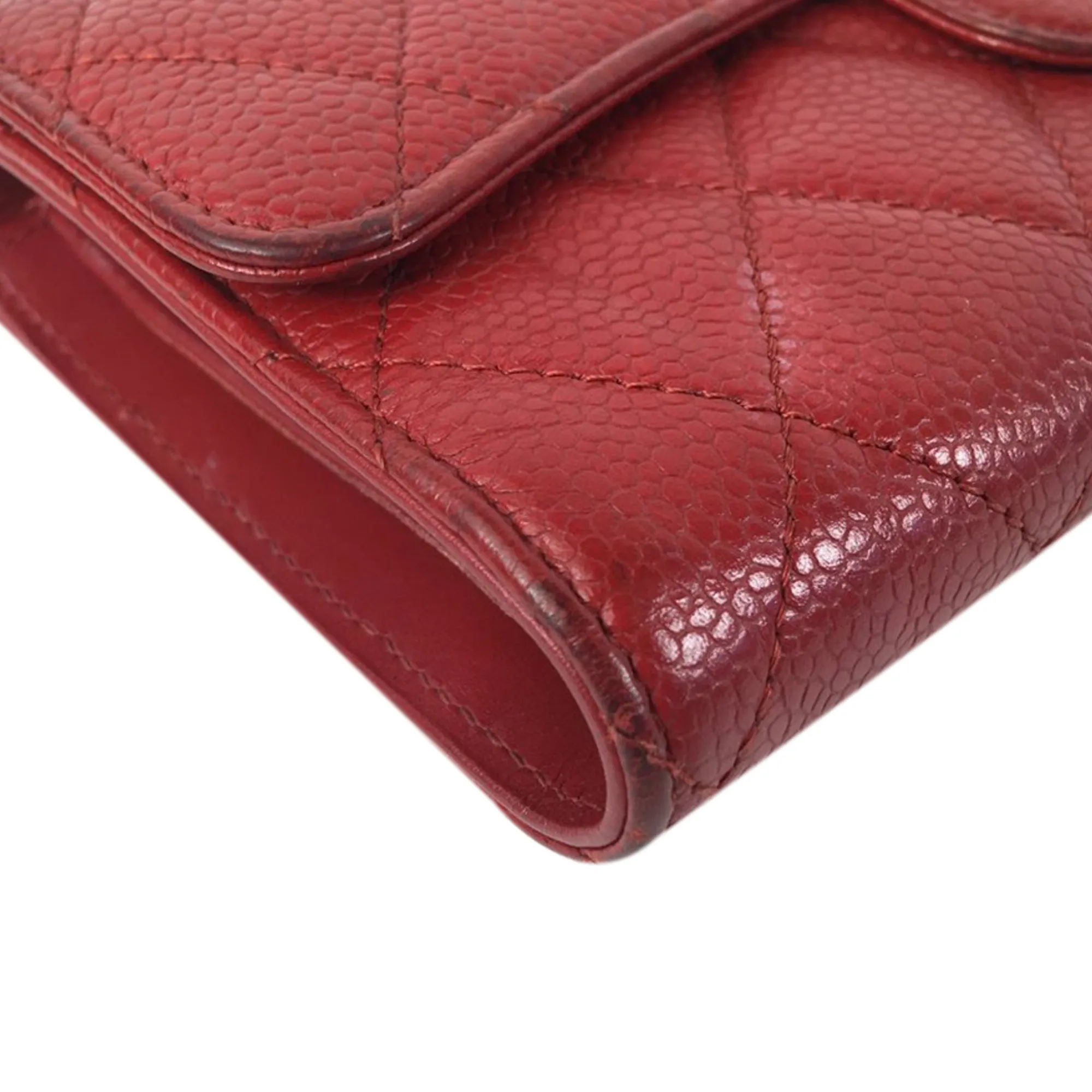 Chanel CC Caviar Trifold Wallet Long Wallets