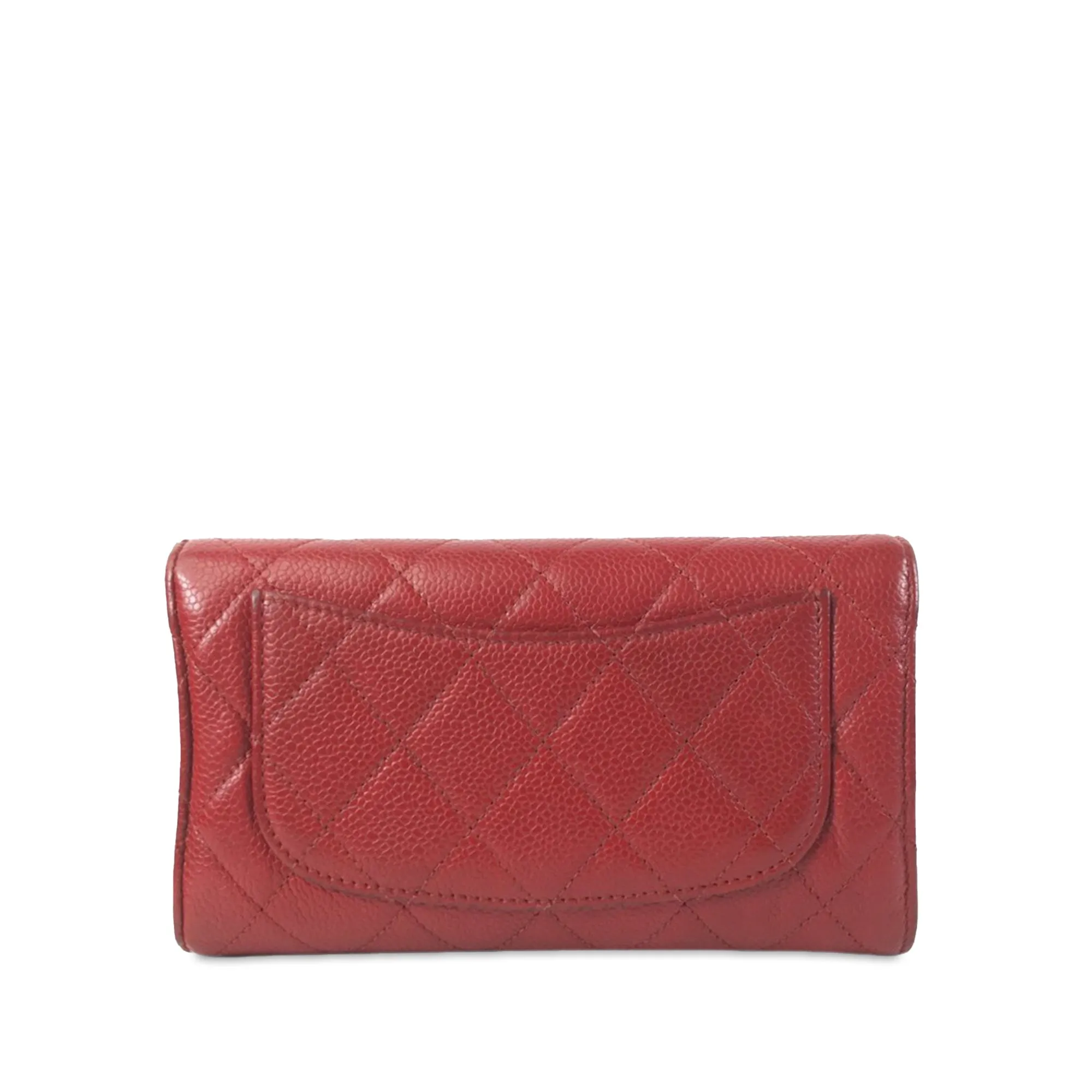Chanel CC Caviar Trifold Wallet Long Wallets