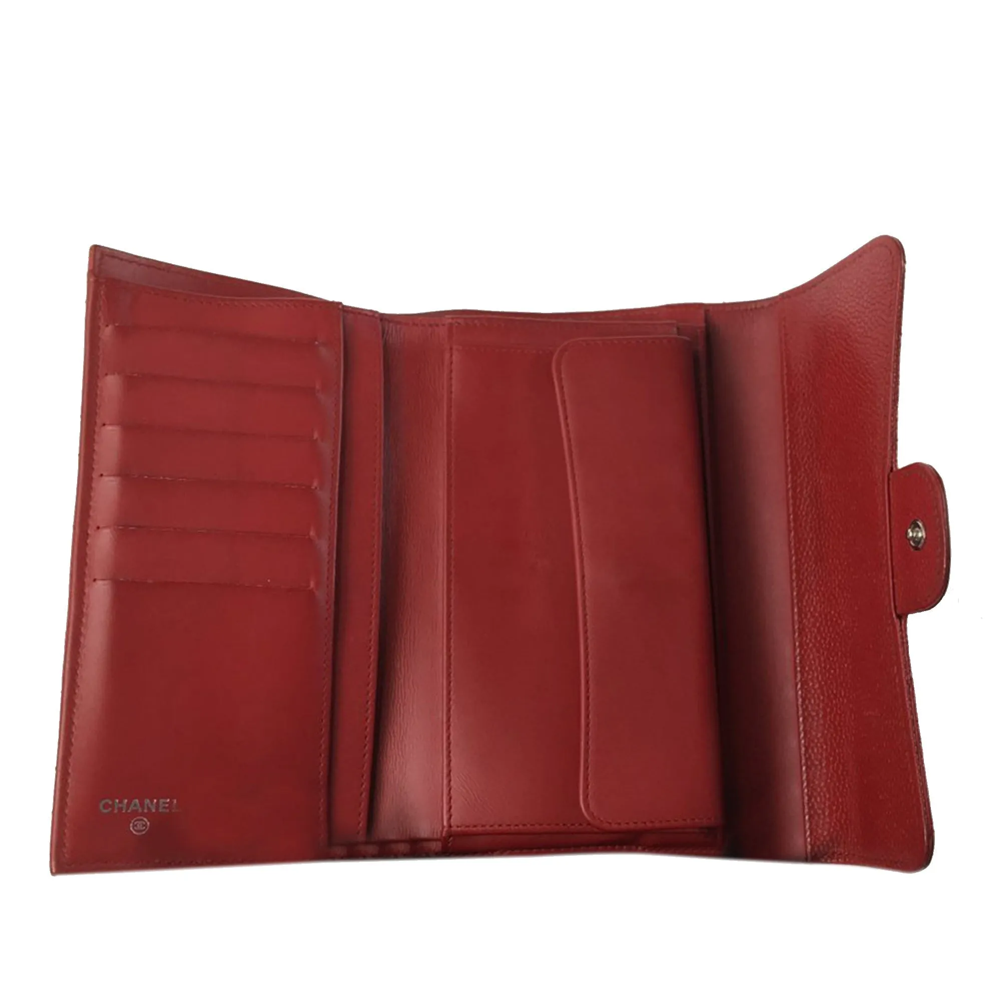 Chanel CC Caviar Trifold Wallet Long Wallets
