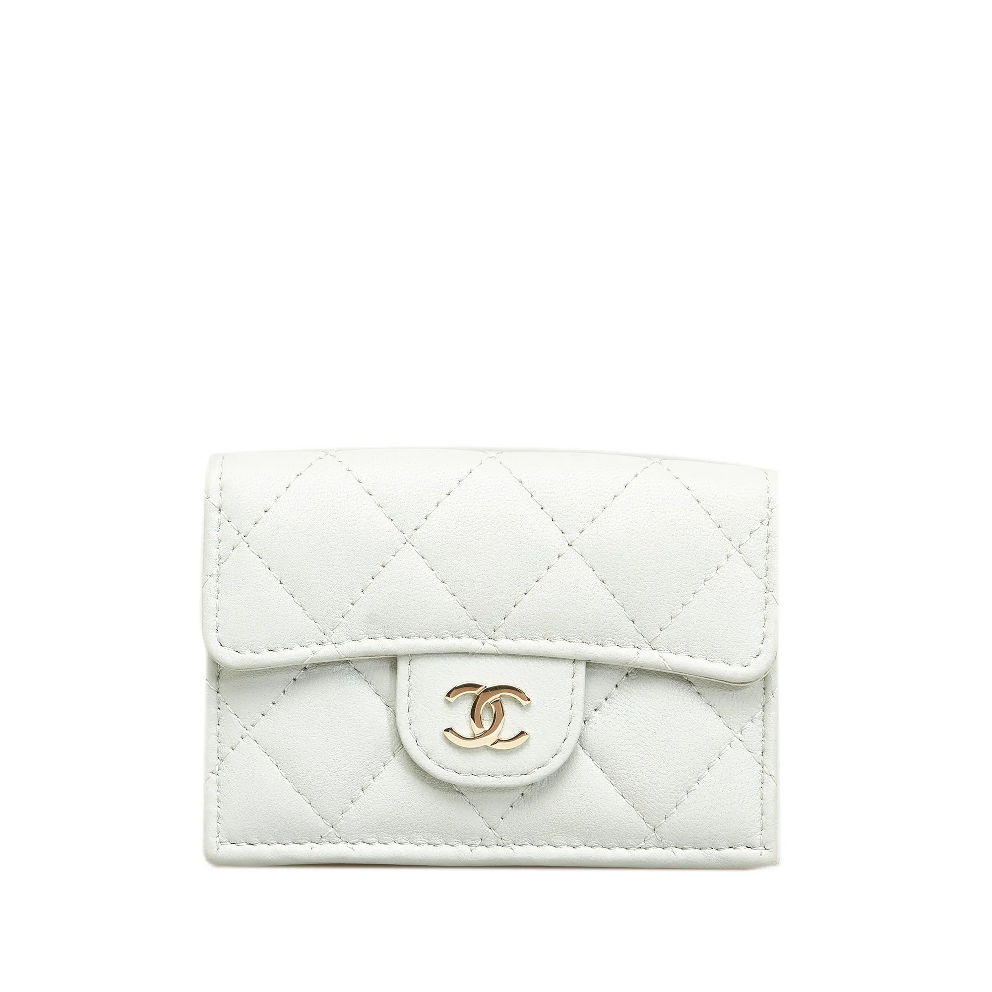 CHANEL CC Lambskin Trifold Flap Wallet Small Wallets