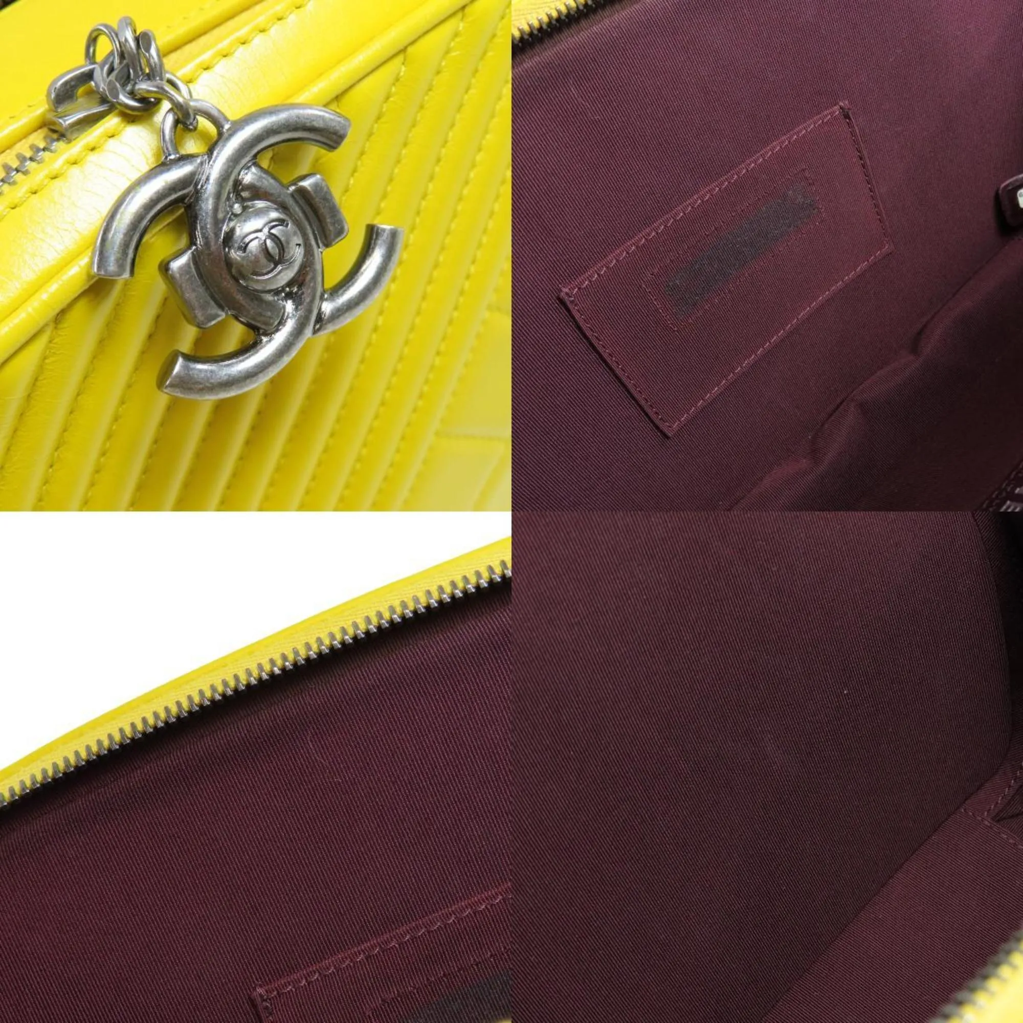 CHANEL chain shoulder bag calf ladies
