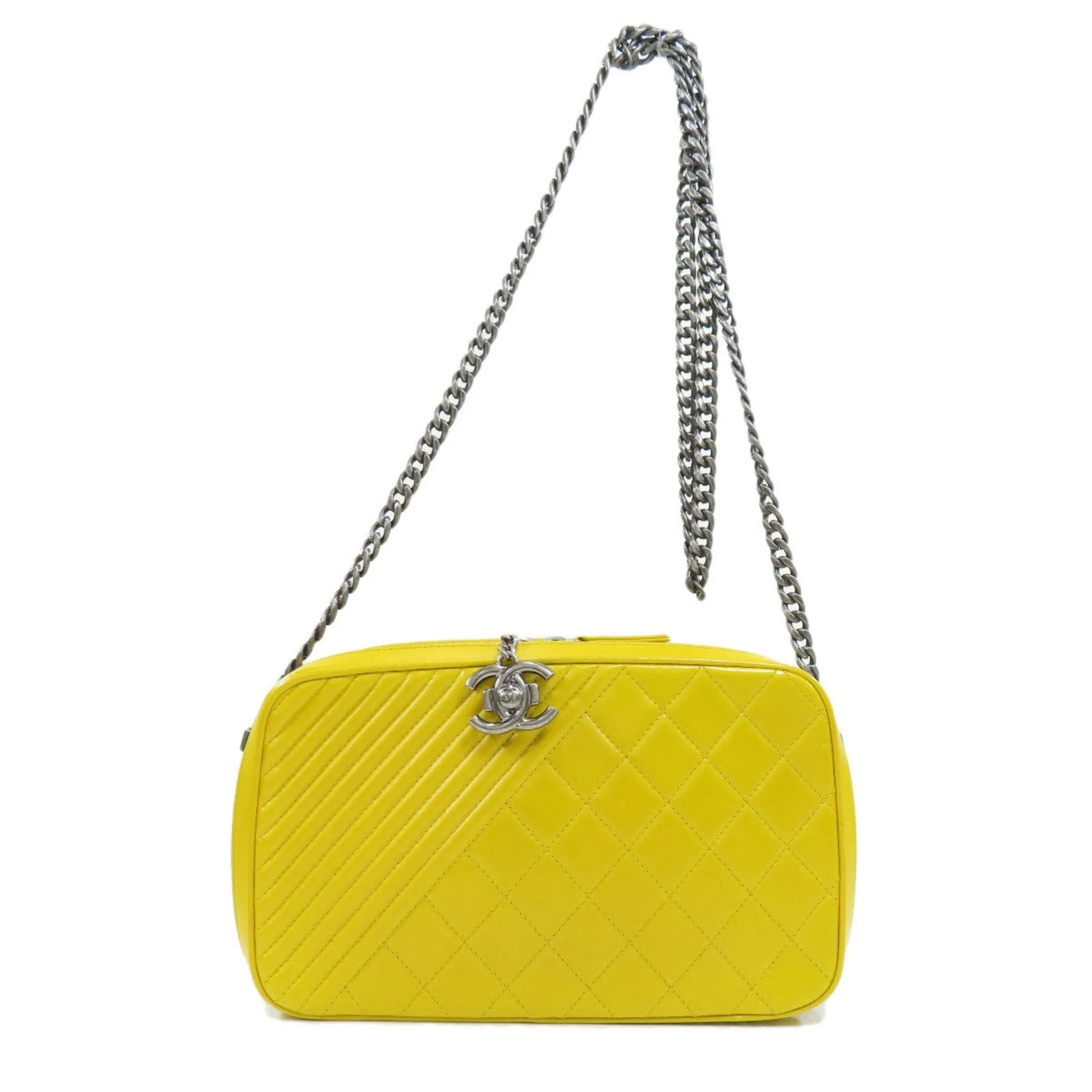 CHANEL chain shoulder bag calf ladies
