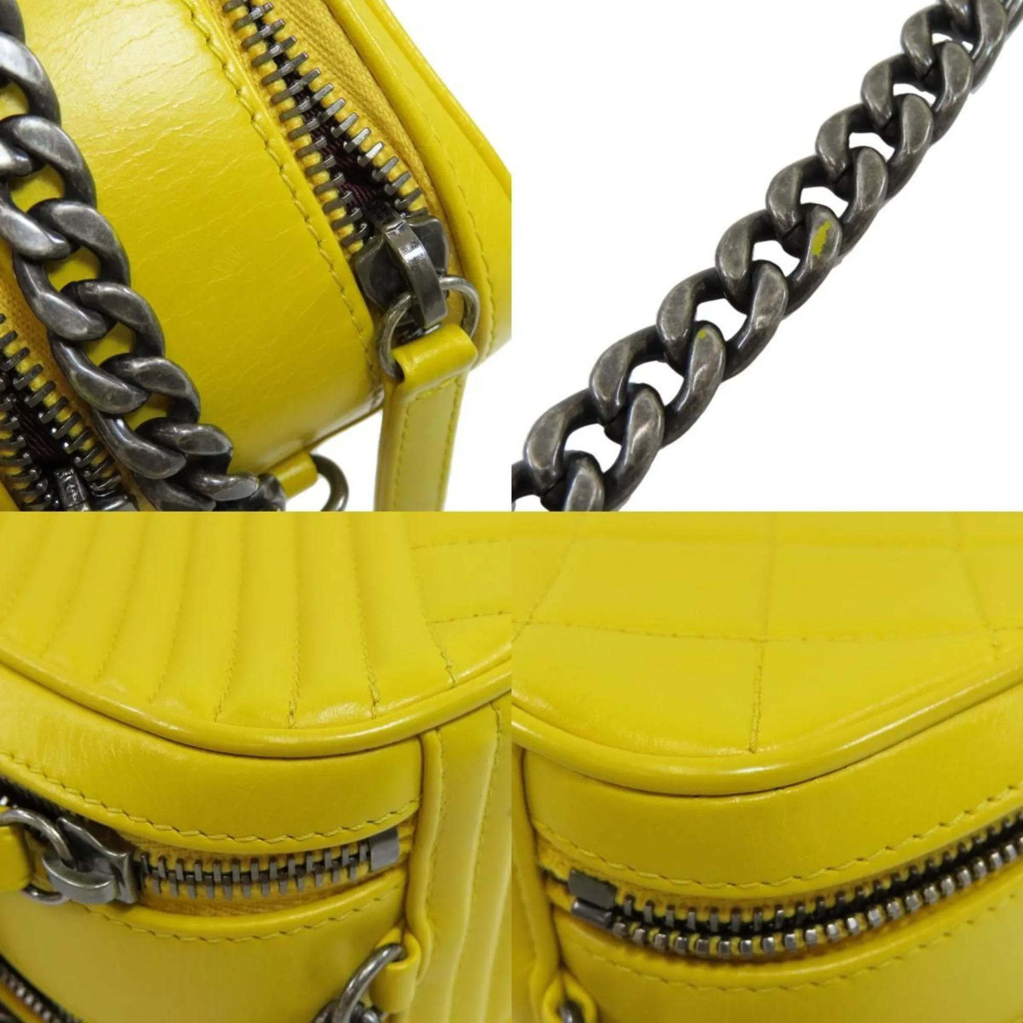 CHANEL chain shoulder bag calf ladies