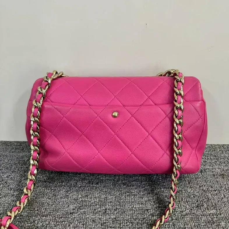 Chanel Classic Flap Bag Pink Shoulder Bag