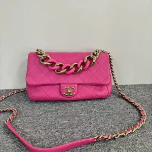 Chanel Classic Flap Bag Pink Shoulder Bag