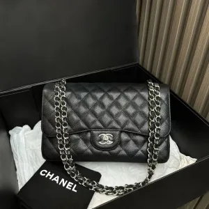 Chanel Classic Flap Black Leather Shoulder Bag