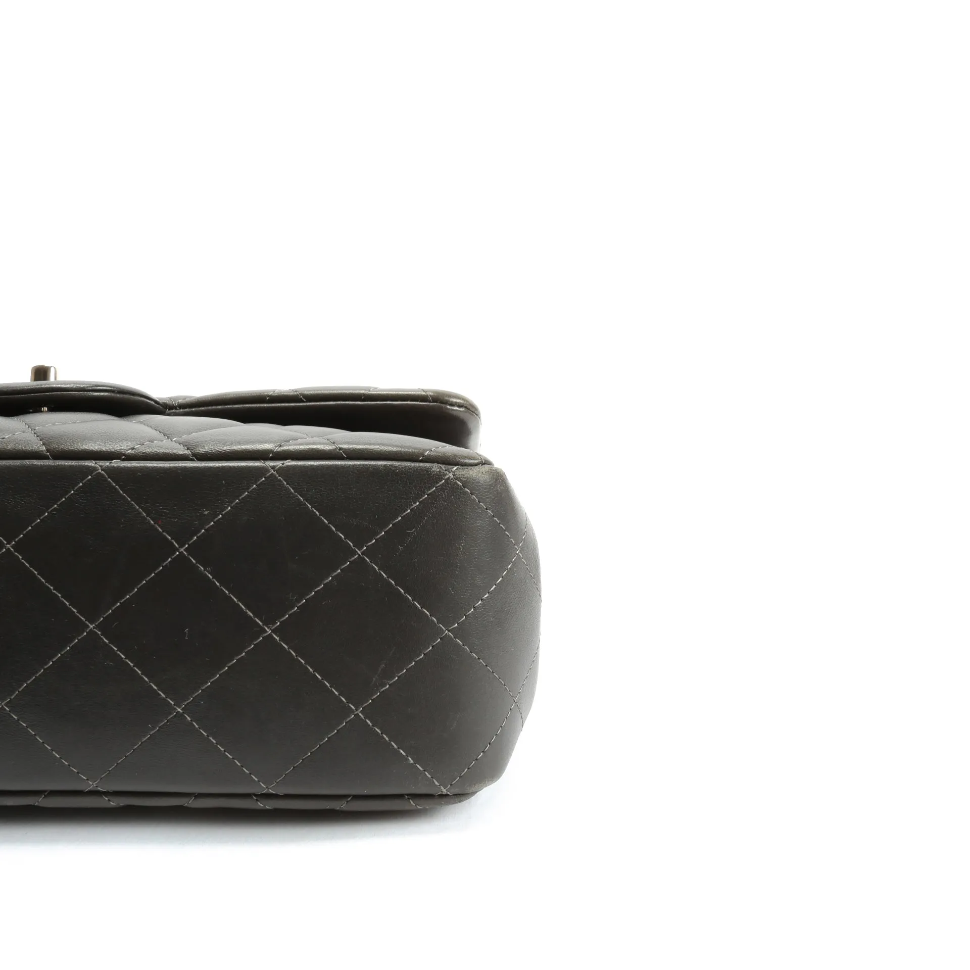 CHANEL Classic Jumbo Double Flap Lambskin- Grey