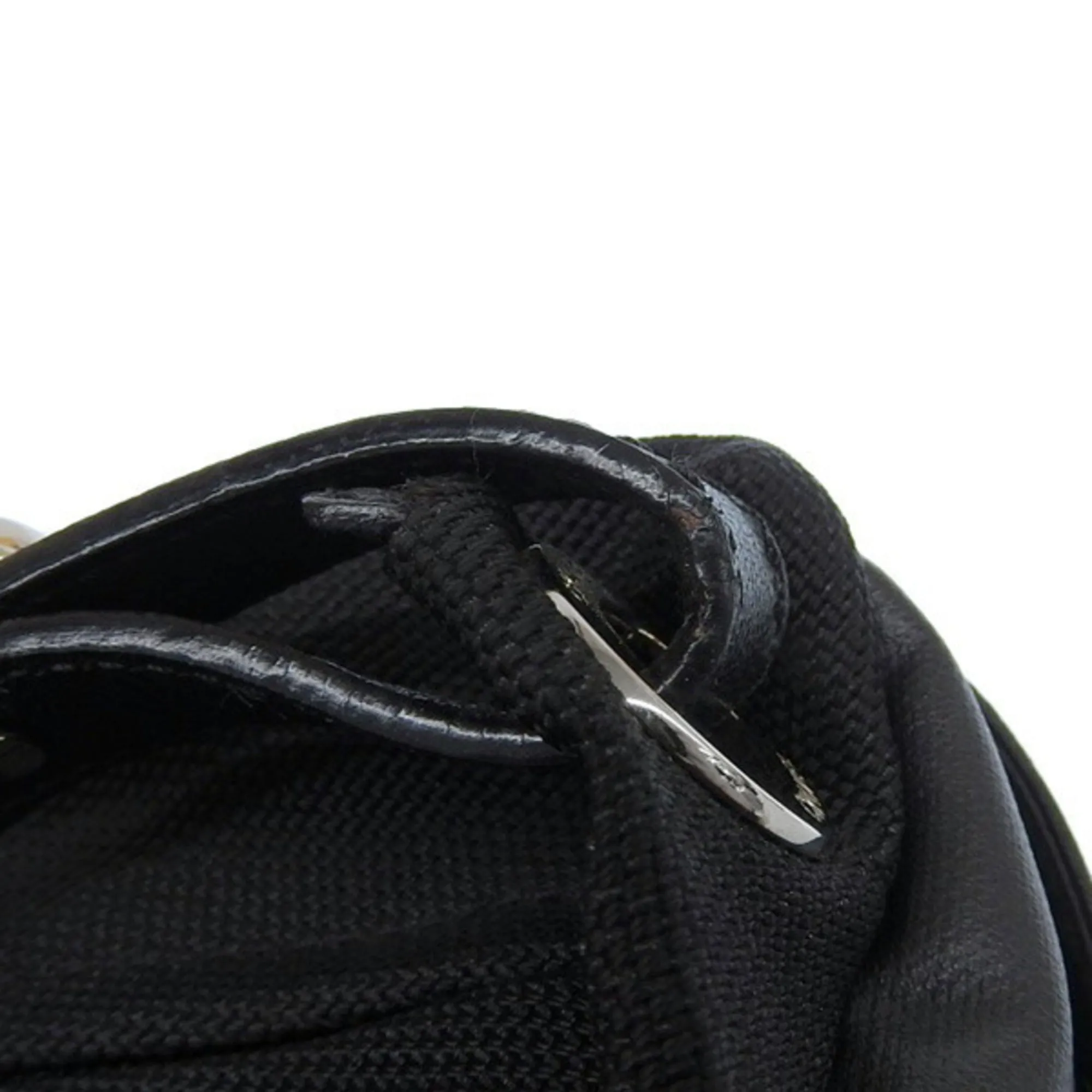 Chanel Coated Canvas Leather Paris Biarritz Coco Mark One Shoulder Bag A34205 Black Ladies