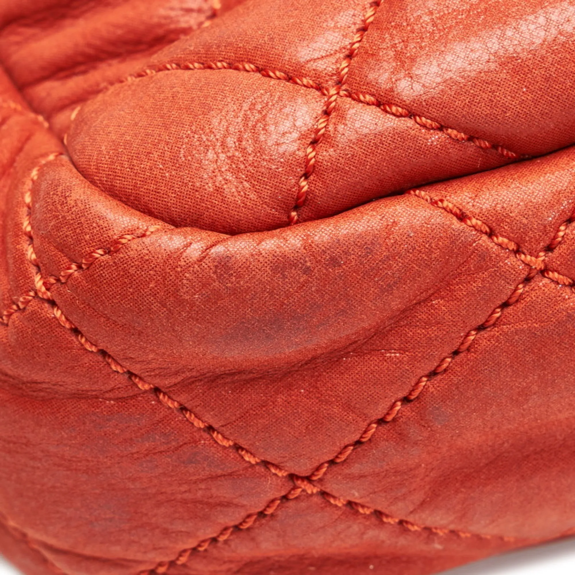 Chanel coco mark chain shoulder Bag red leather ladies