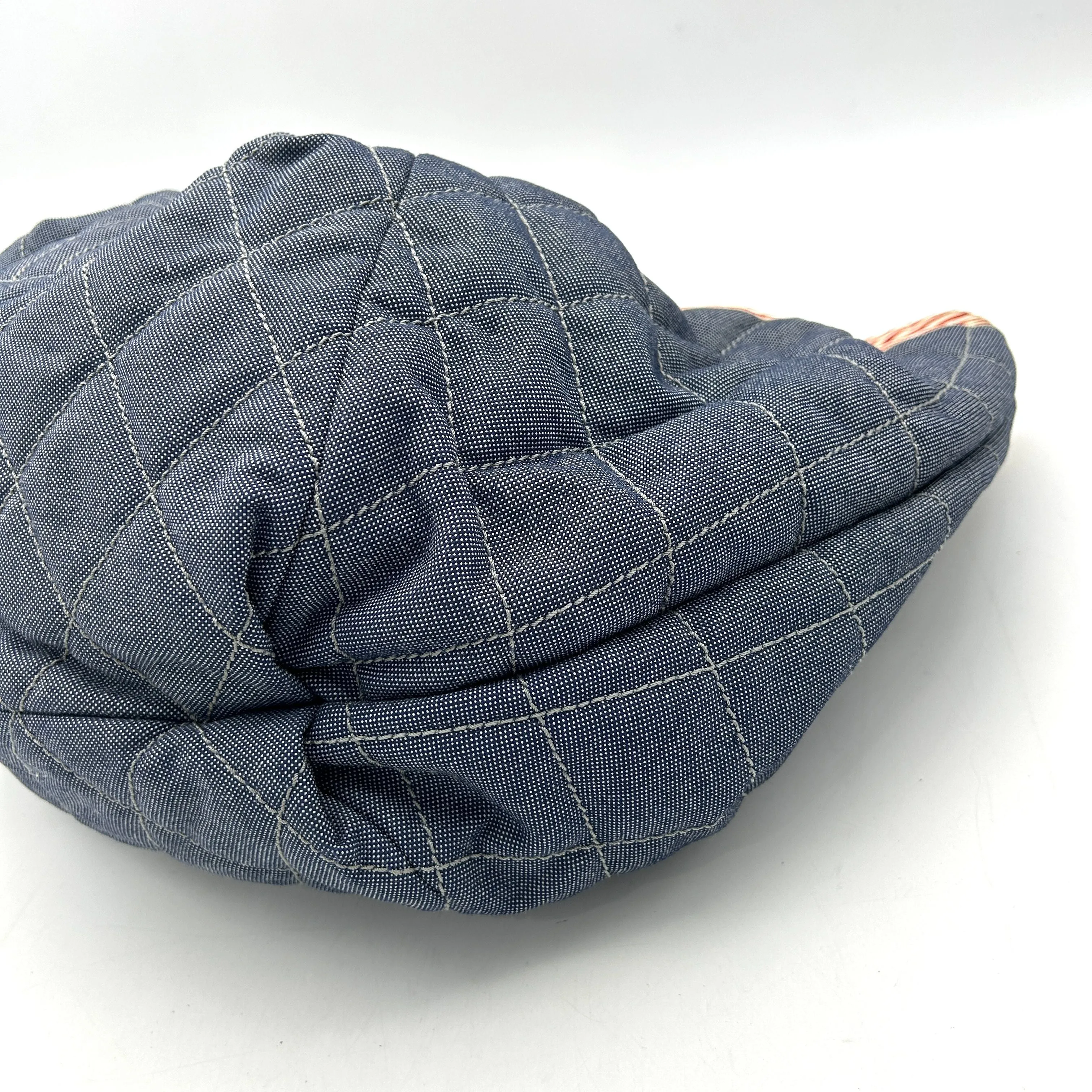 CHANEL Denim Quilted Large Stretch Spirit Cabas Blue LA11947