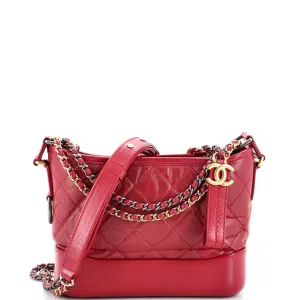 CHANEL Gabrielle Hobo Quilted Aged Calfskin Small