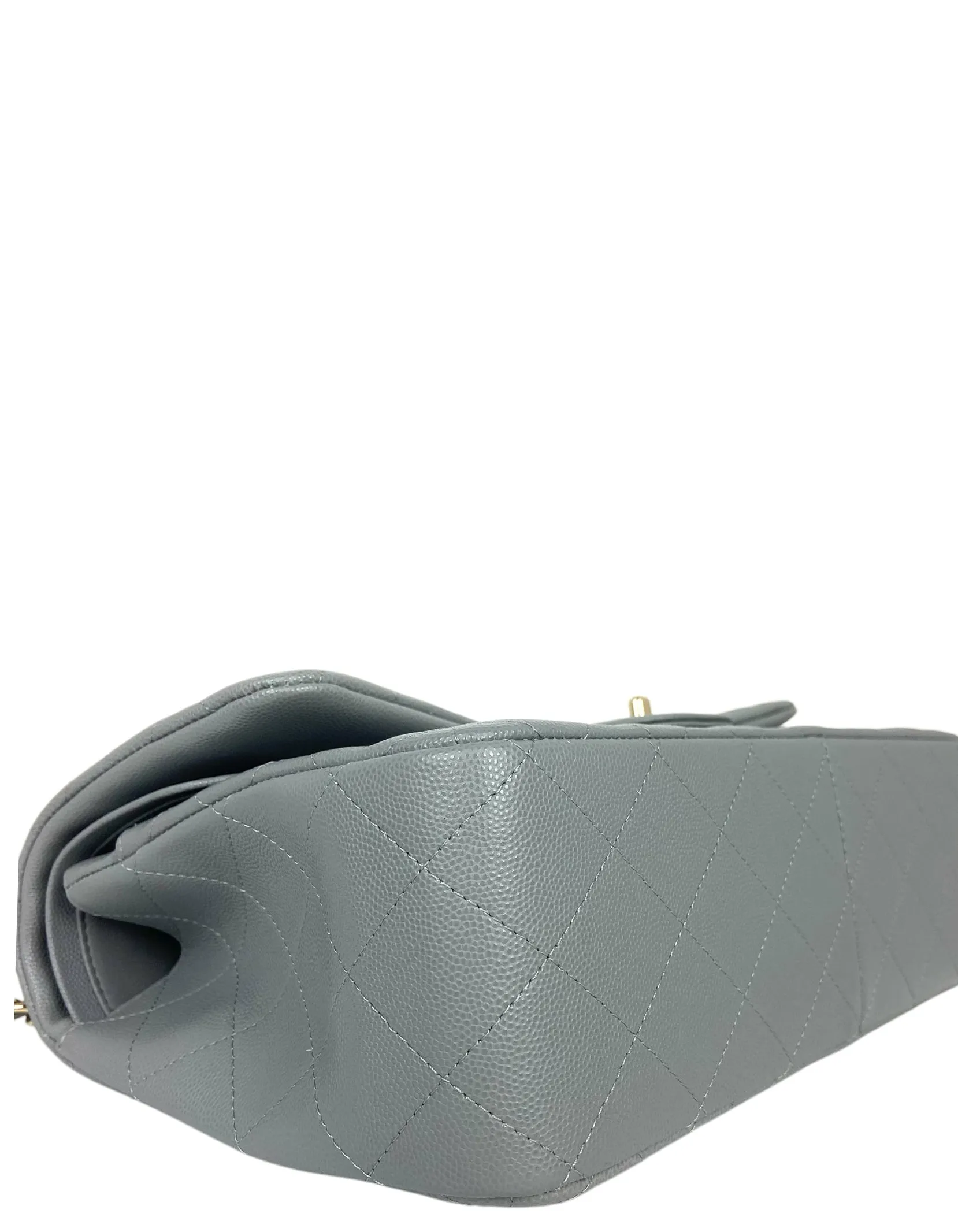 Chanel Grey Caviar Classic Double Flap Jumbo Bag