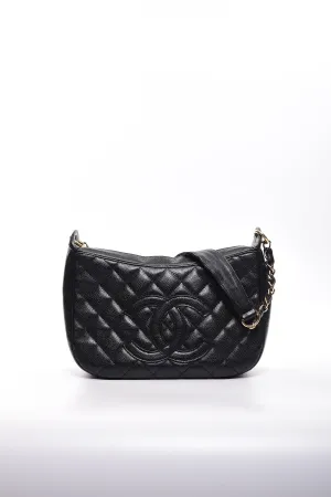 Chanel Hobo Black Caviar GHW SKL1226