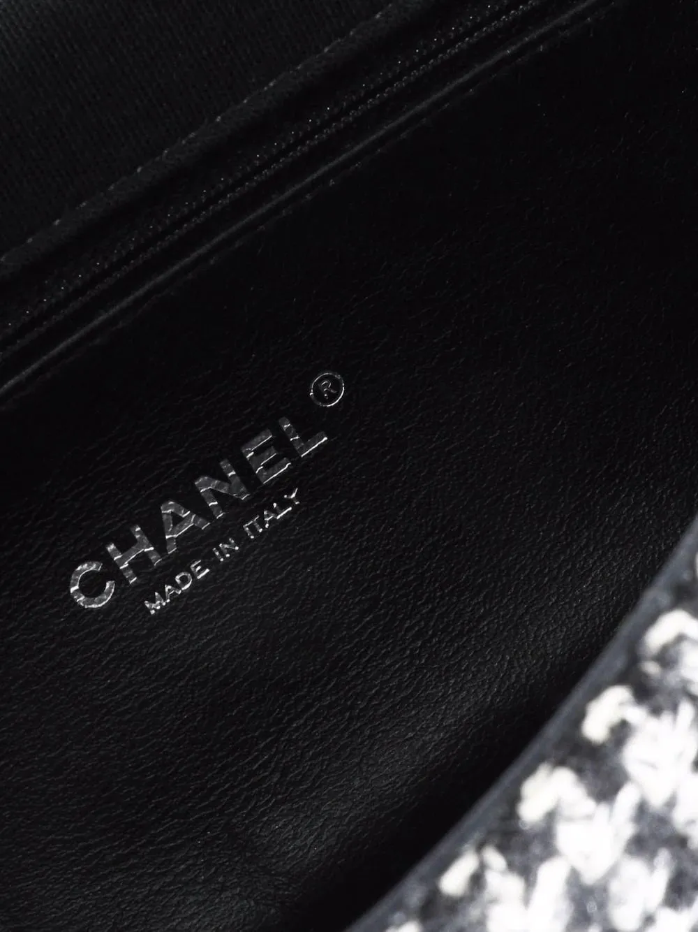 CHANEL HOUNDSTOOTH BOUCLE CLASSIC FLAP SHOULDER BAG