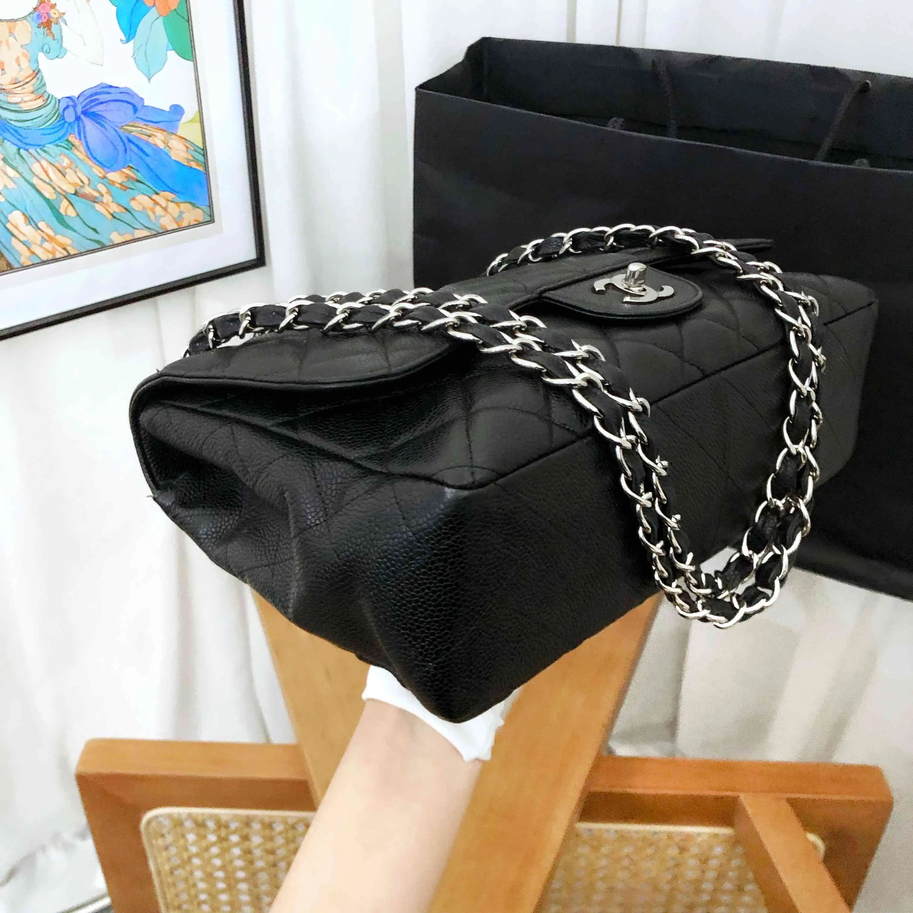Chanel Jumbo Classic Flap Bag Black Quilted Leather