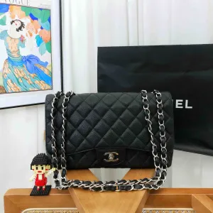 Chanel Jumbo Classic Flap Bag Black Quilted Leather
