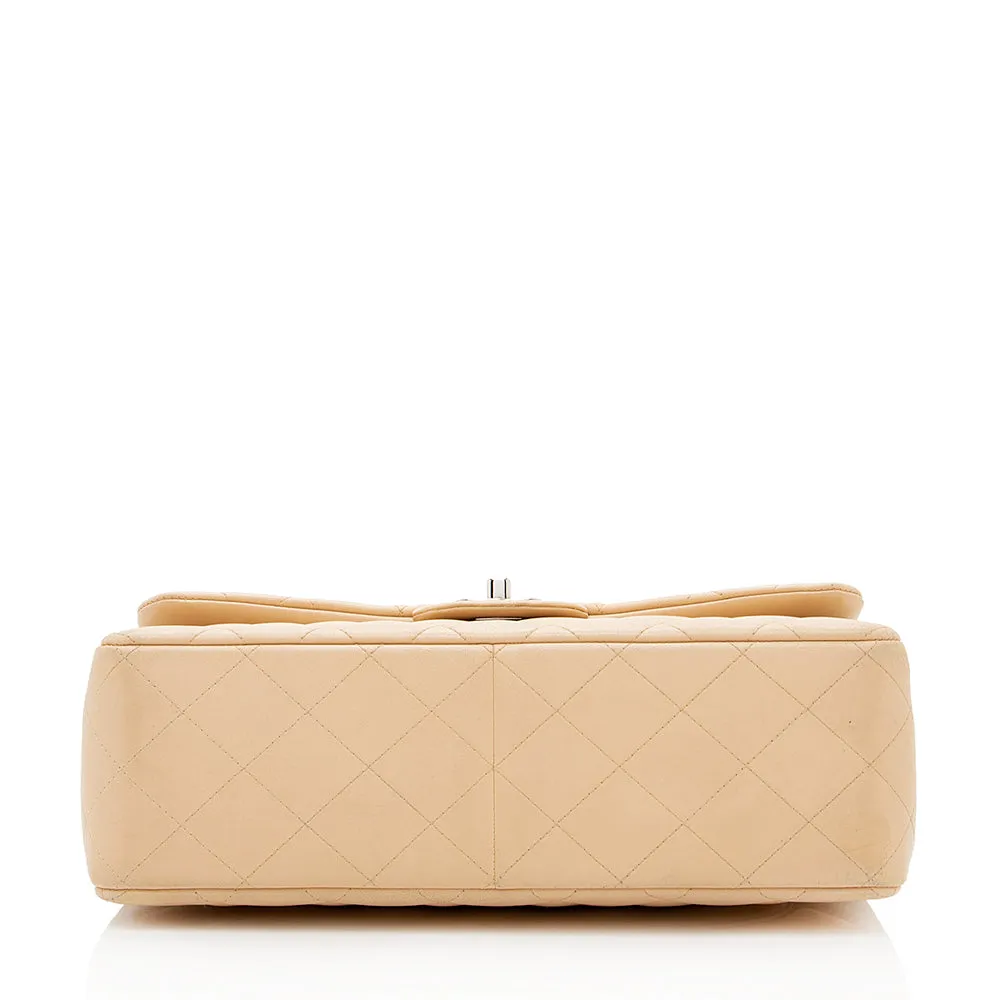 Chanel Lambskin Classic Jumbo Double Flap Bag (SHF-18599)