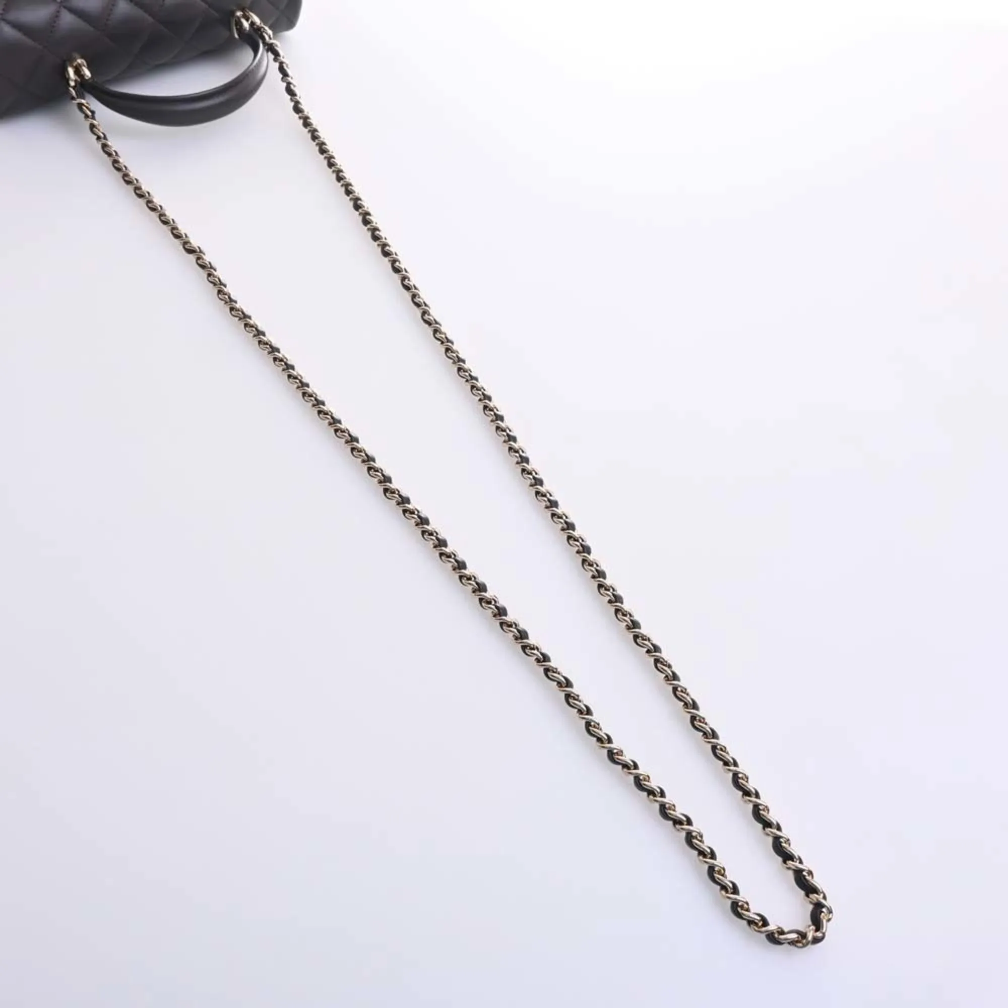 Chanel Lambskin Matelasse Coco Mark Chain Shoulder Bag Brown Women's
