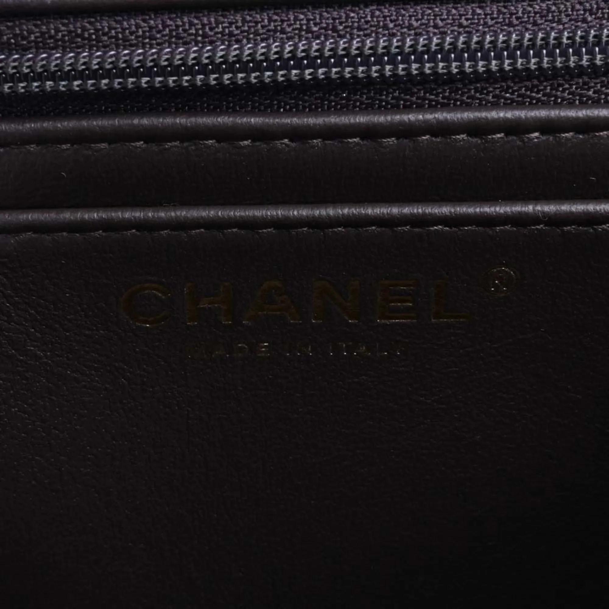 Chanel Lambskin Matelasse Coco Mark Chain Shoulder Bag Brown Women's