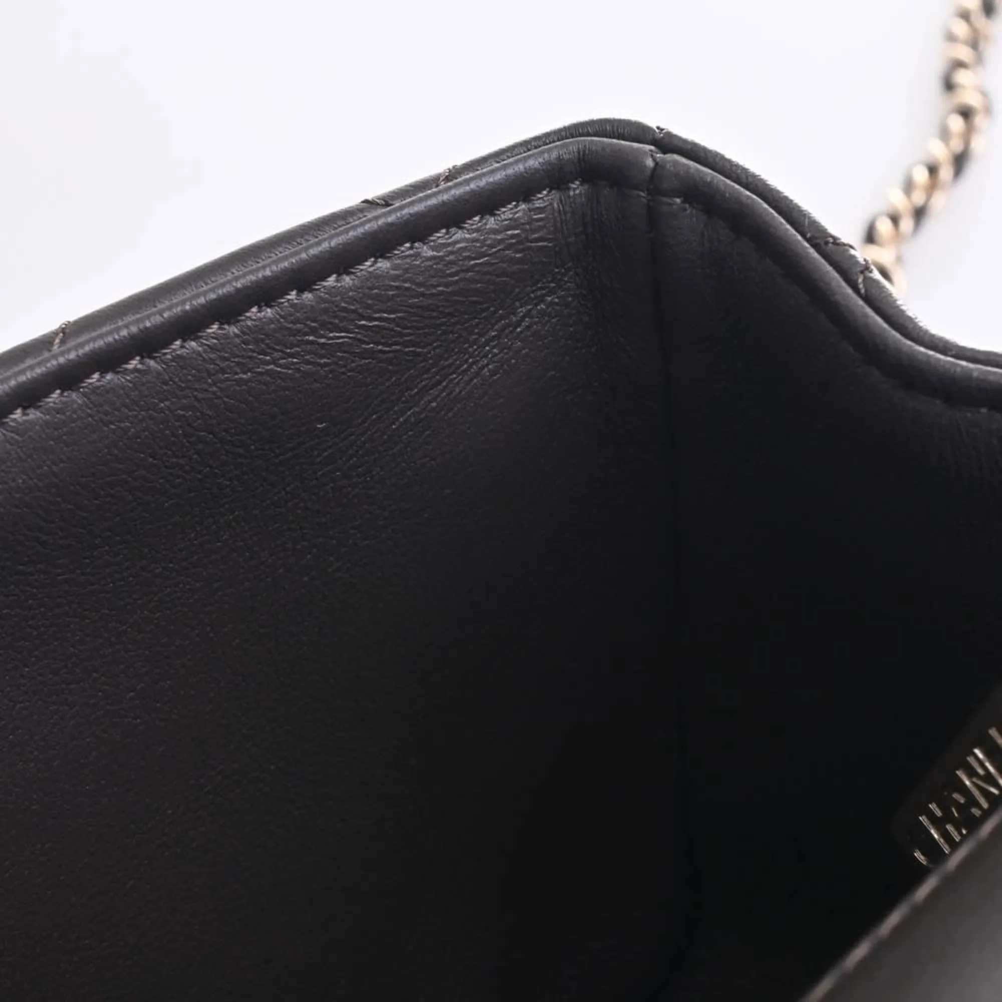 Chanel Lambskin Matelasse Coco Mark Chain Shoulder Bag Brown Women's
