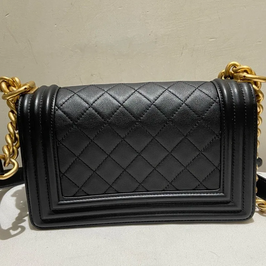 Chanel Le Boy Black Small Calfskin Crossbody Bag