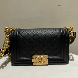 Chanel Le Boy Black Small Calfskin Crossbody Bag