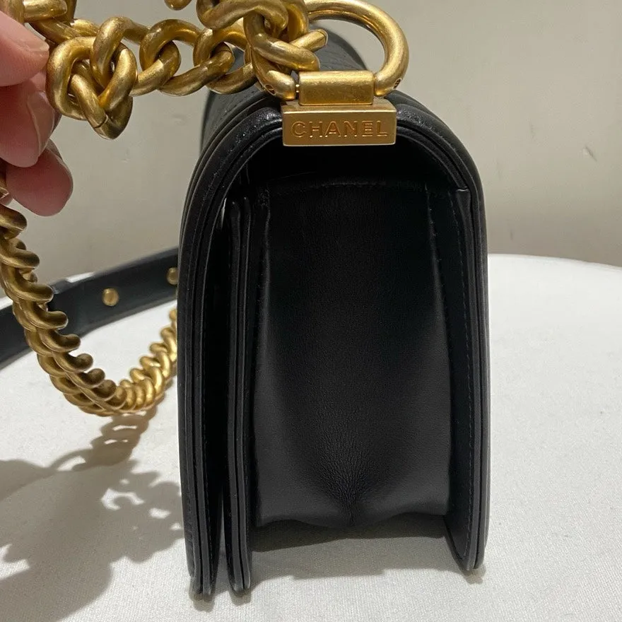 Chanel Le Boy Black Small Calfskin Crossbody Bag