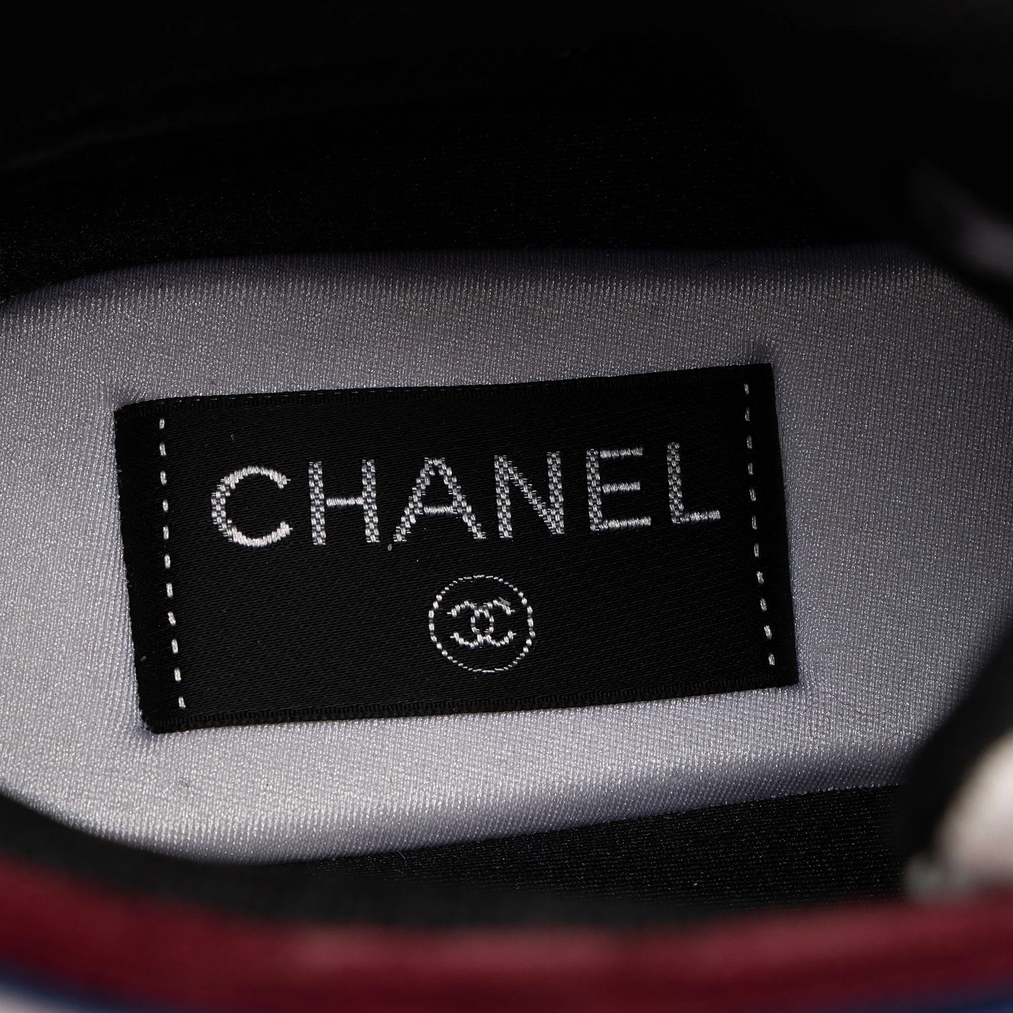 Chanel Leather Suede CC High Top Sneakers - Size 6.5 / 36.5 (SHF-gBBc0v)