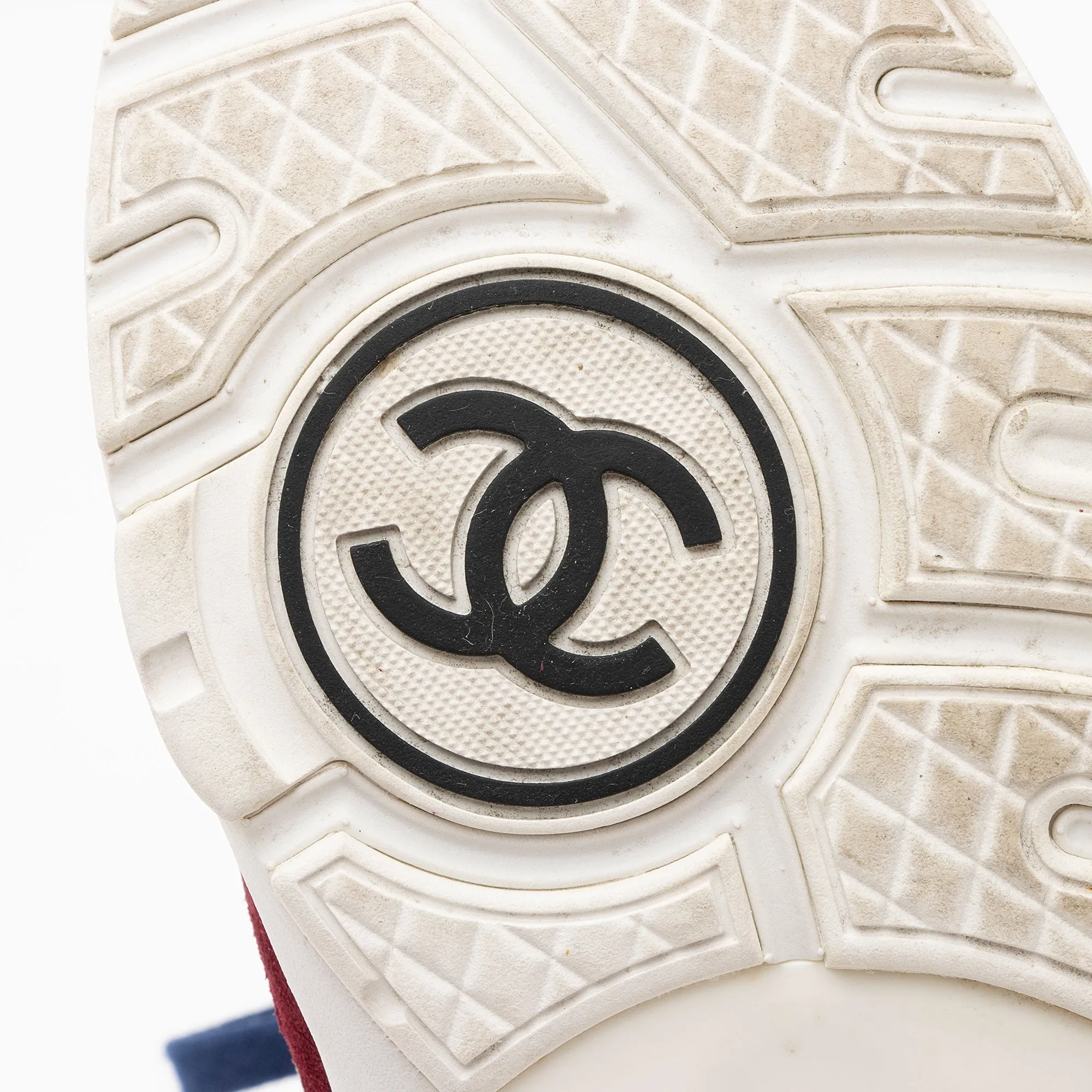 Chanel Leather Suede CC High Top Sneakers - Size 6.5 / 36.5 (SHF-gBBc0v)