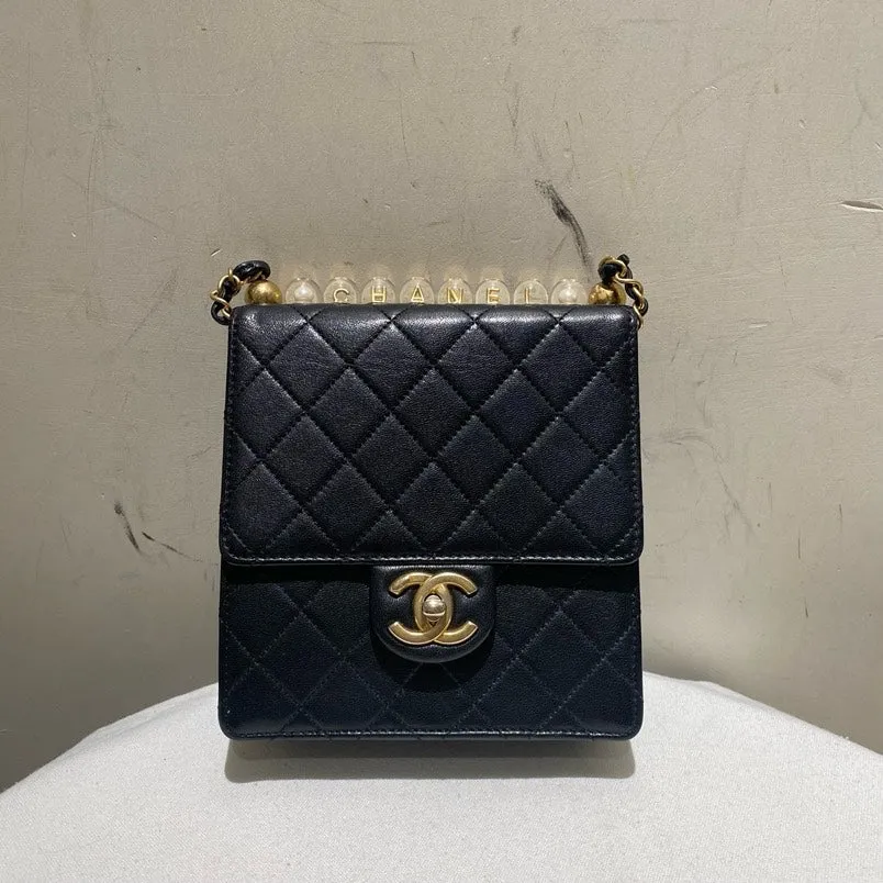 Chanel Limited Edition Black Gold Crossbody Bag