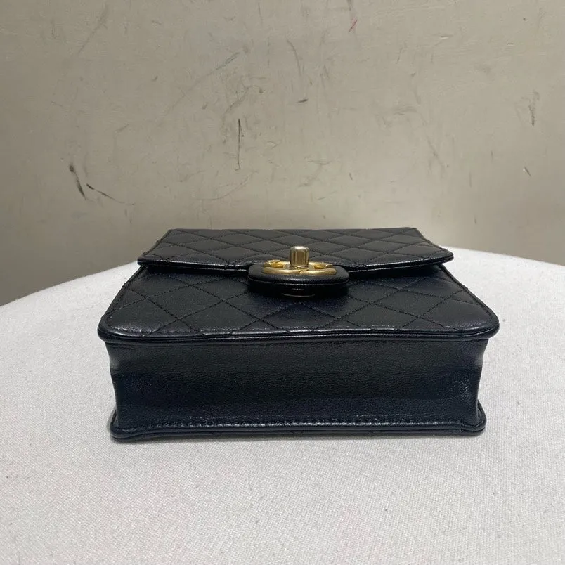 Chanel Limited Edition Black Gold Crossbody Bag