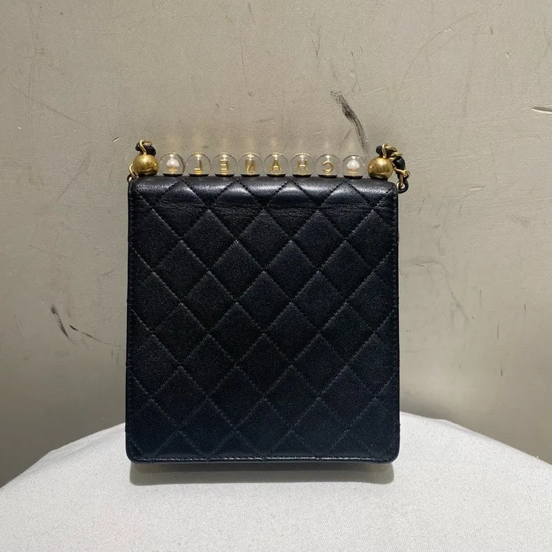 Chanel Limited Edition Black Gold Crossbody Bag