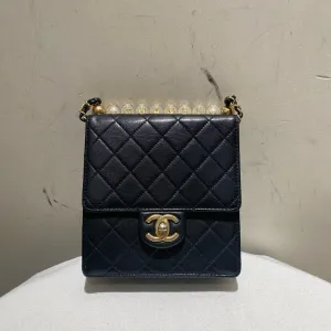 Chanel Limited Edition Black Gold Crossbody Bag