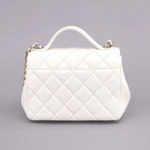 Chanel Matelasse Business Affinity 2way Hand Shoulder Bag Caviar Skin White A93607
