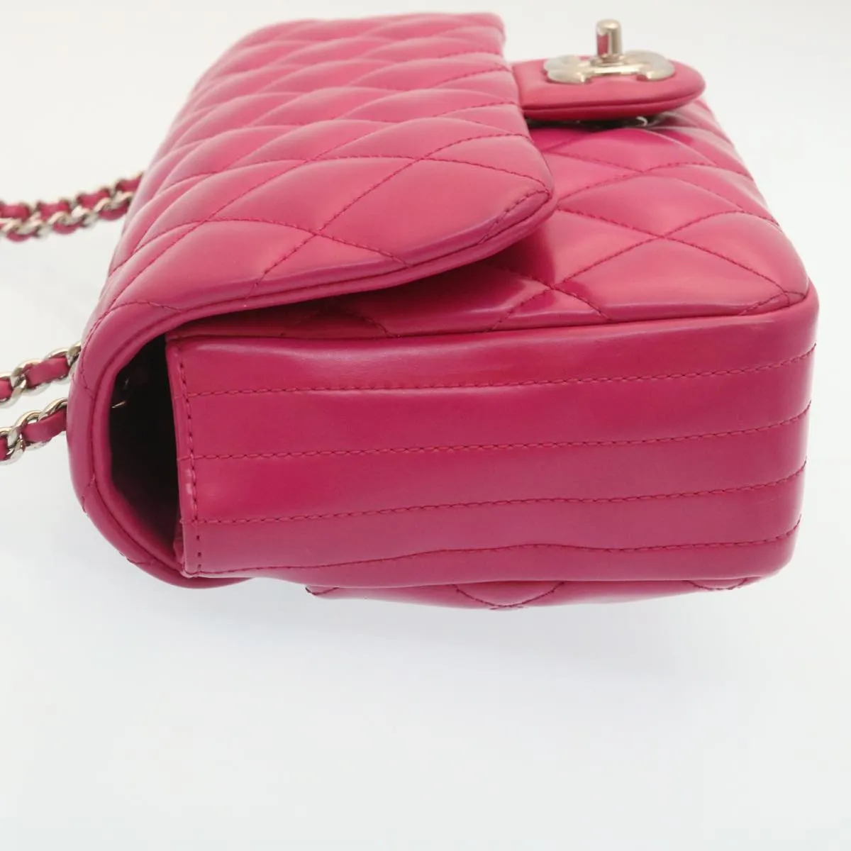 Chanel Matelasse Coco Rain Double Chain Shoulder Bag Lamb Skin Pink  29191A