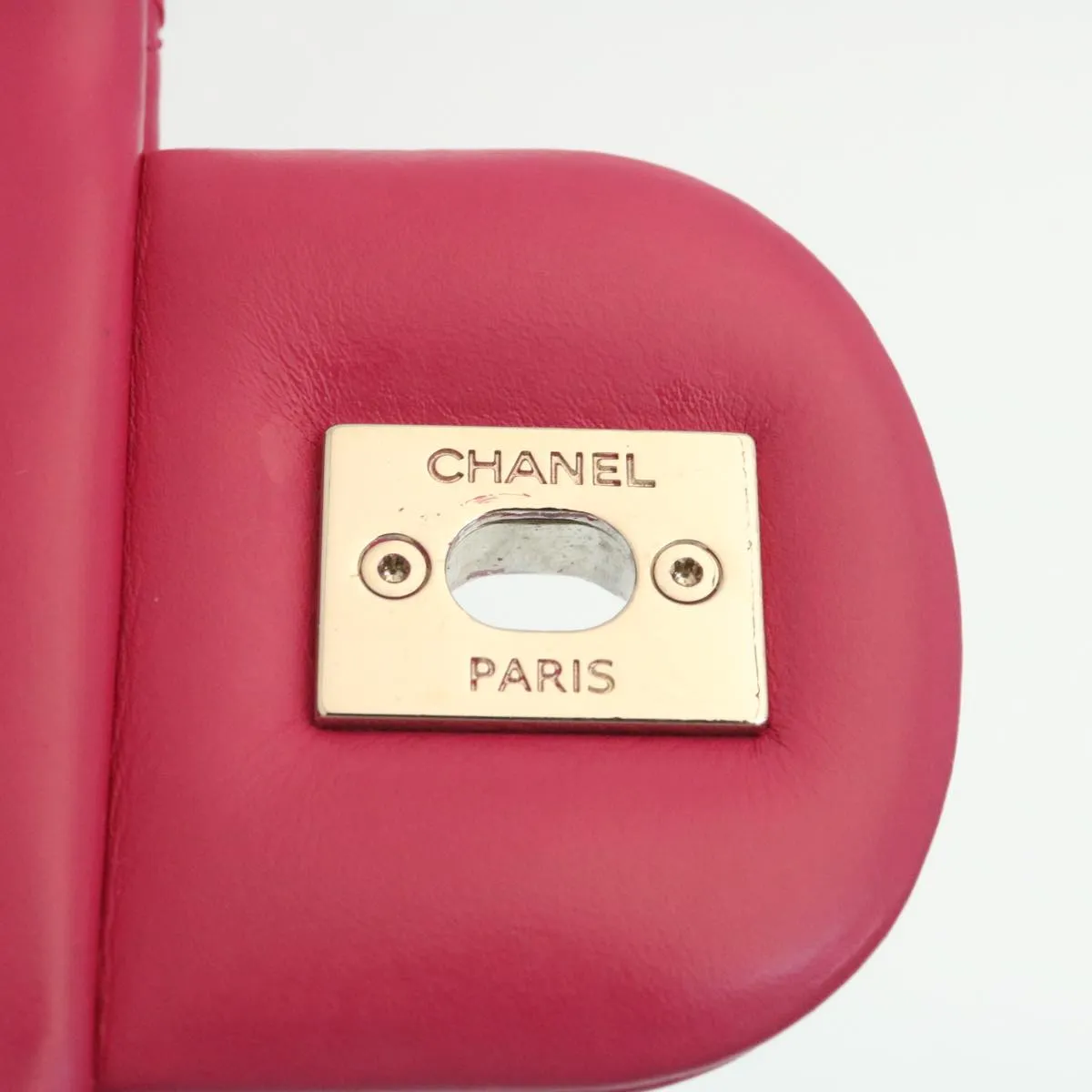 Chanel Matelasse Coco Rain Double Chain Shoulder Bag Lamb Skin Pink  29191A