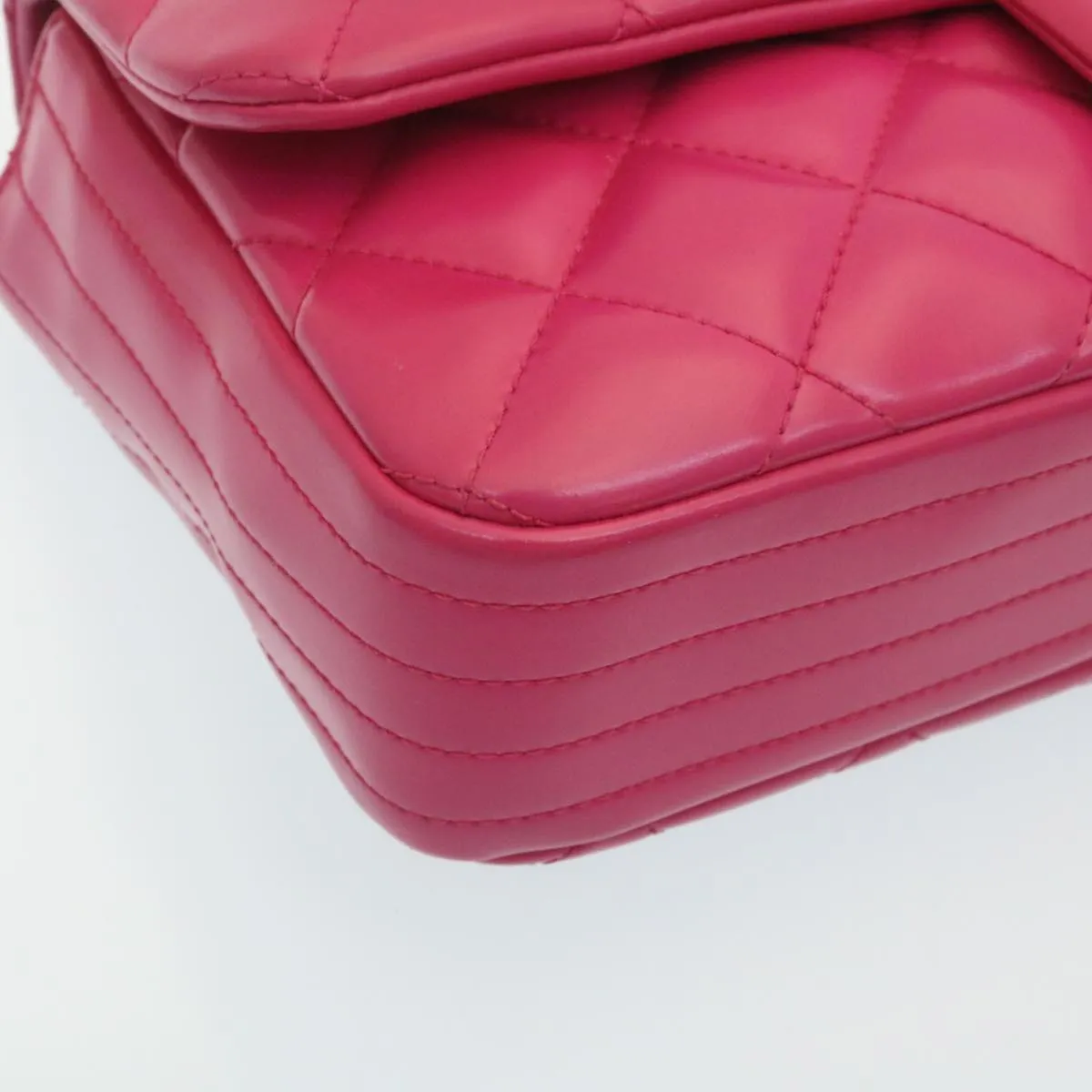 Chanel Matelasse Coco Rain Double Chain Shoulder Bag Lamb Skin Pink  29191A