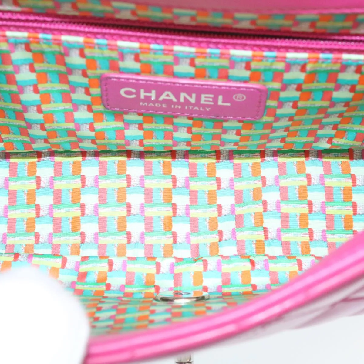 Chanel Matelasse Coco Rain Double Chain Shoulder Bag Lamb Skin Pink  29191A